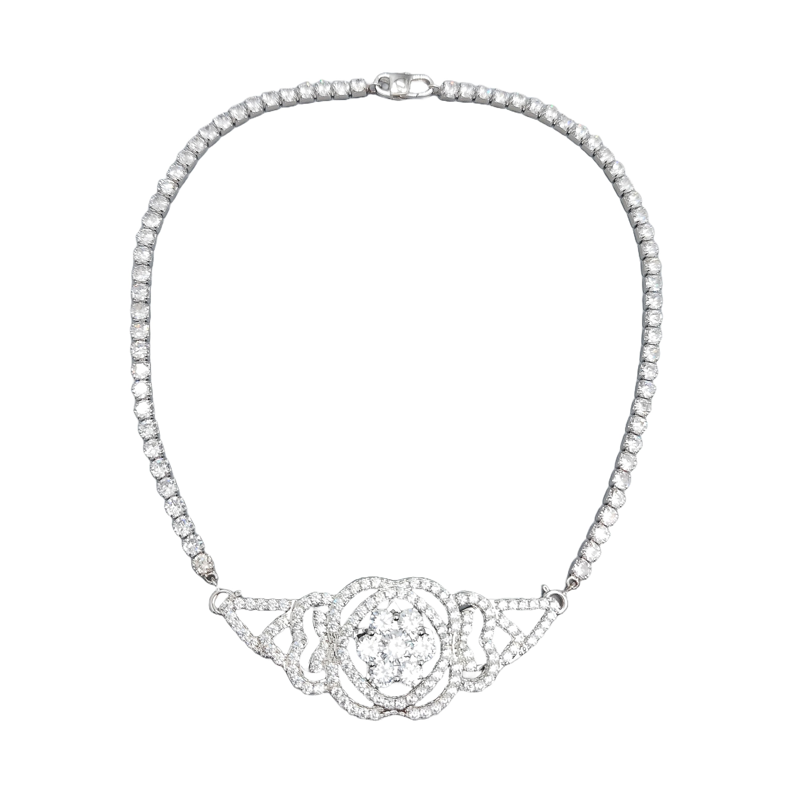 Graceful Blossom Diamond Necklace