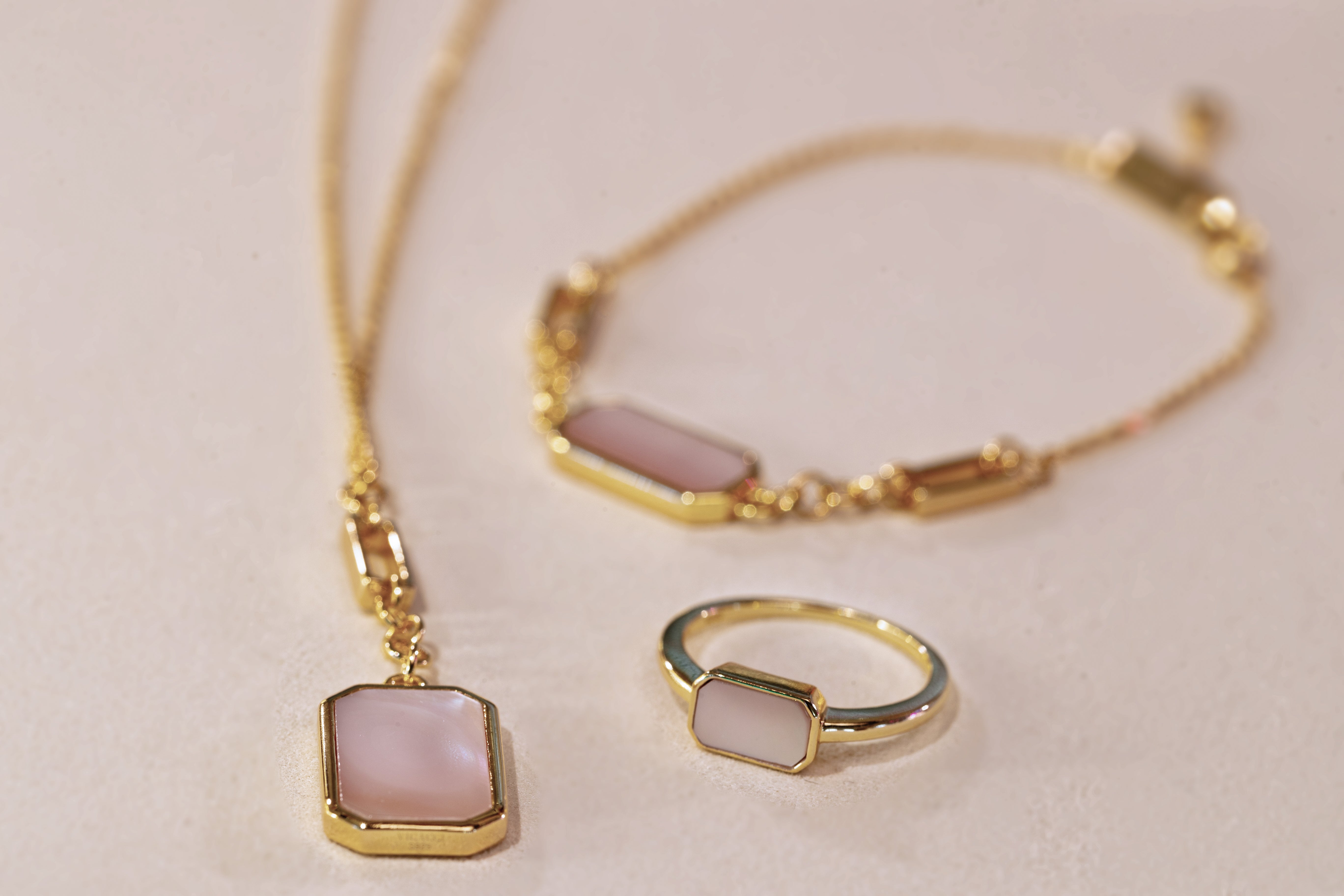 Cube Mother Of Pearl Ring