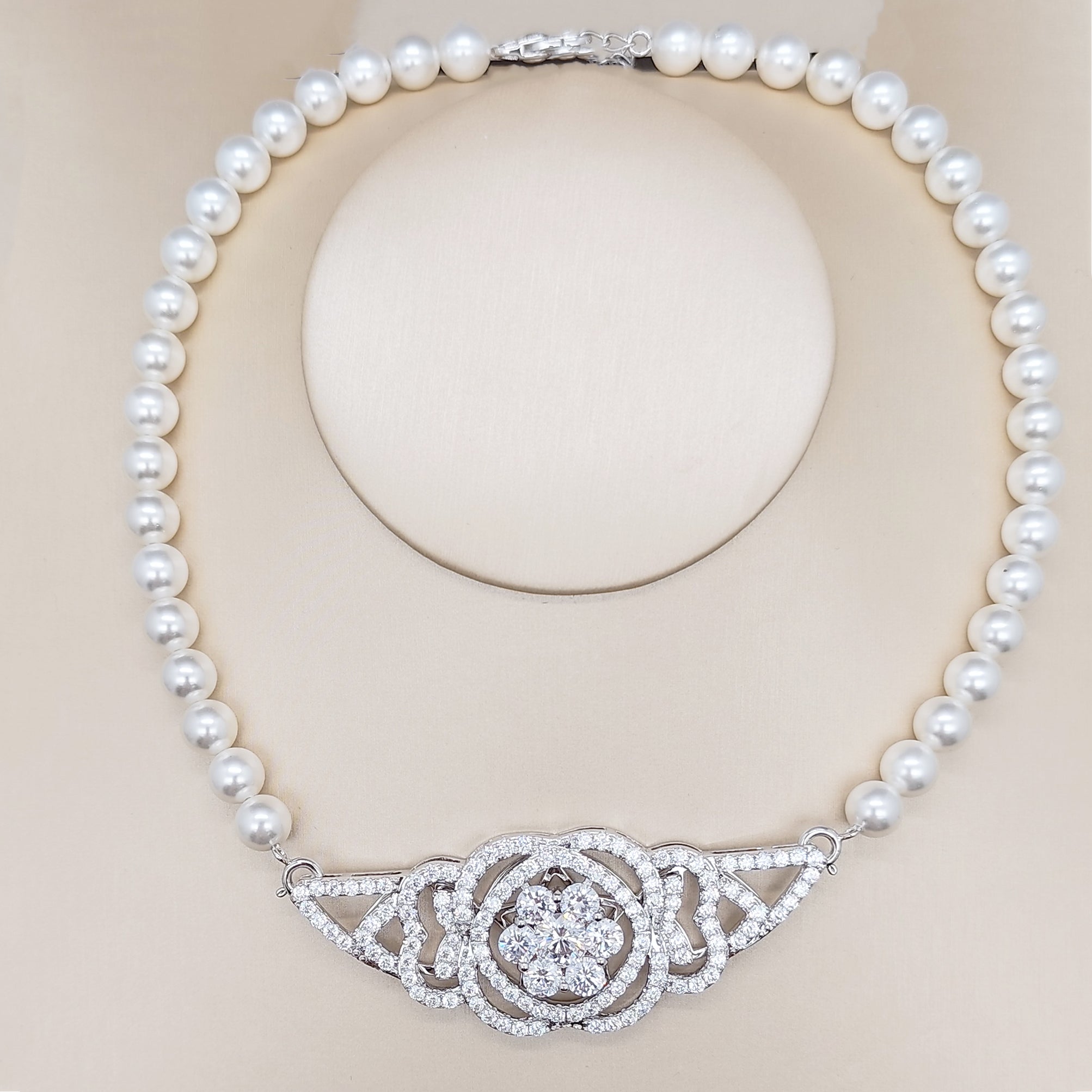 Graceful Blossom Pearl Necklace