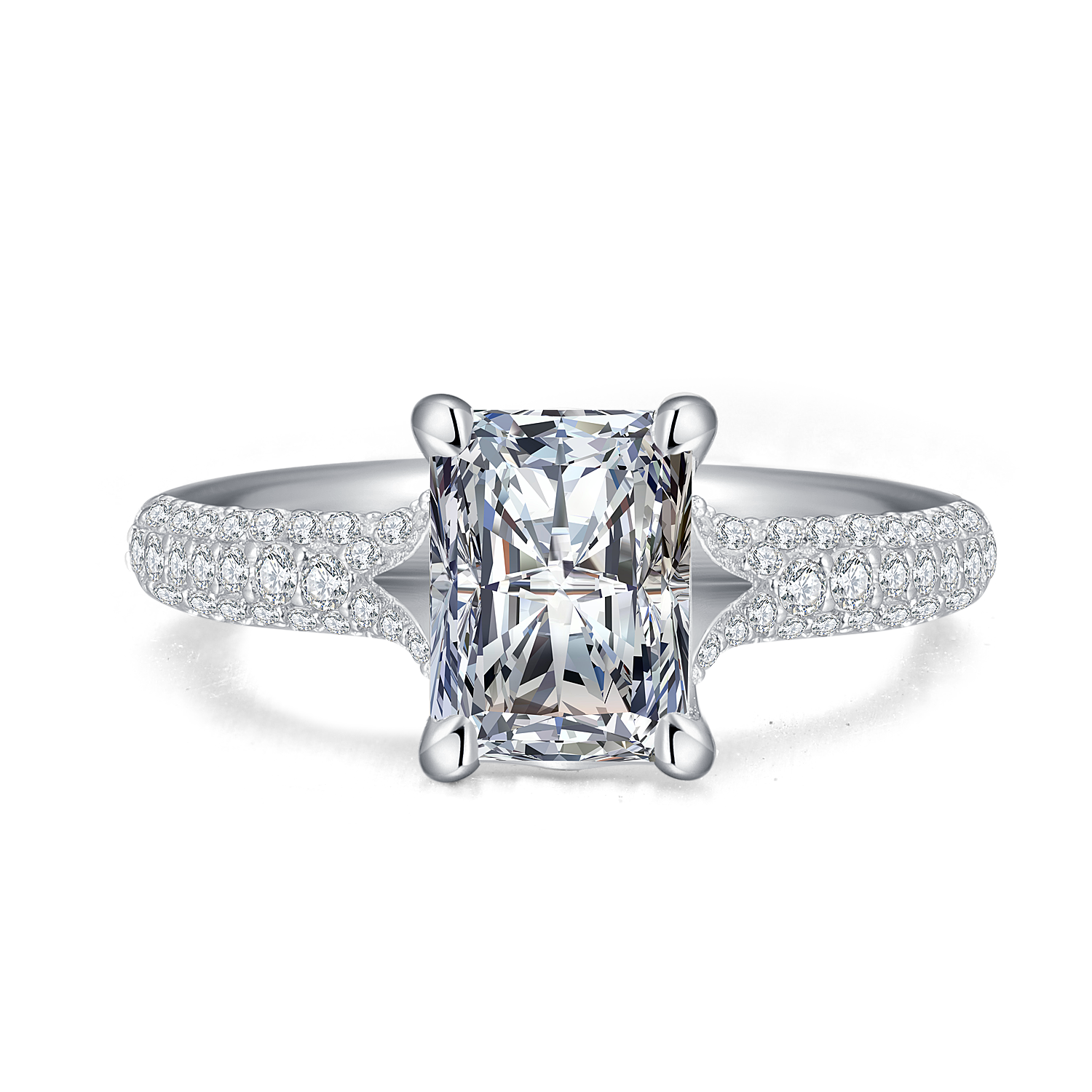 Transparent square ring