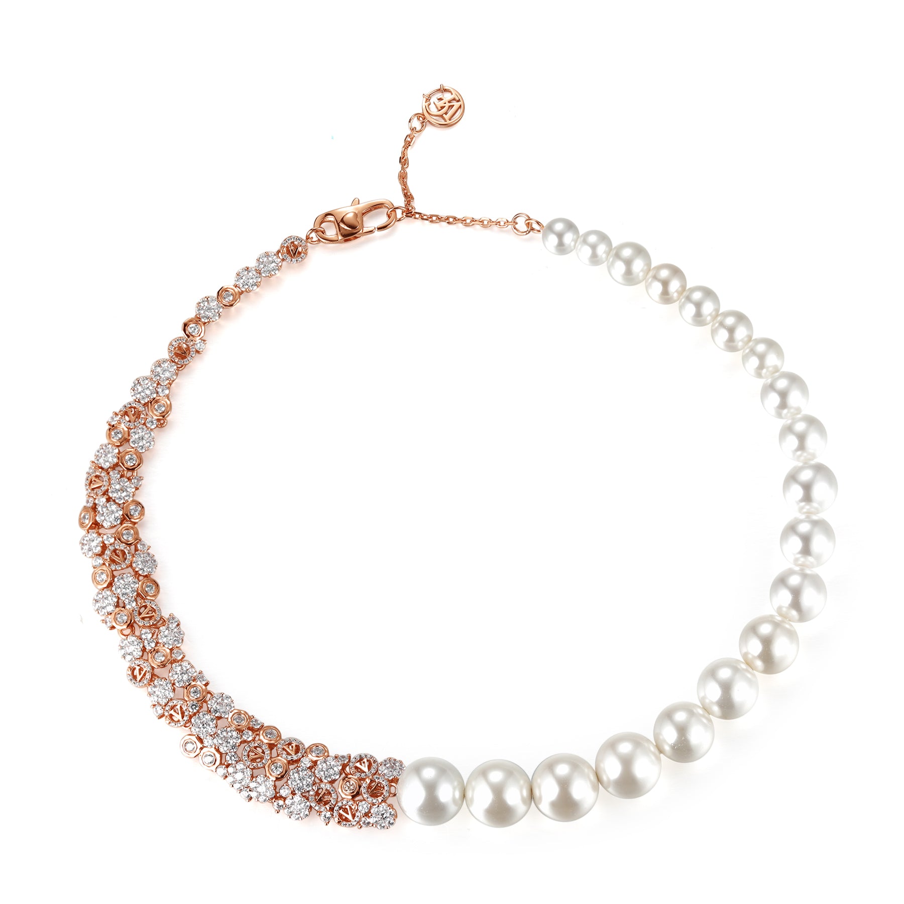 Delux Elegant Affinity Pearl Necklace(18V)