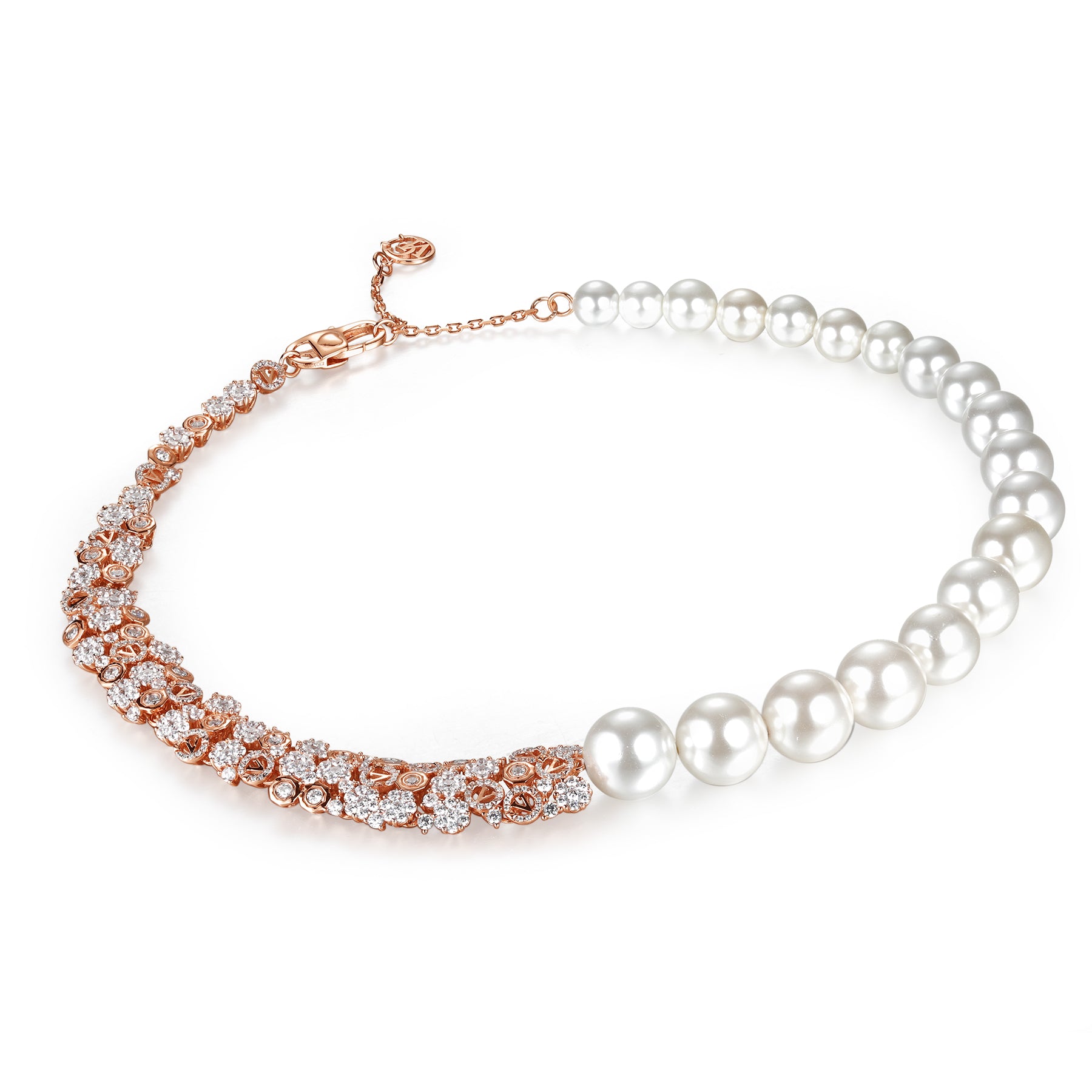 Delux Elegant Affinity Pearl Necklace(18V)