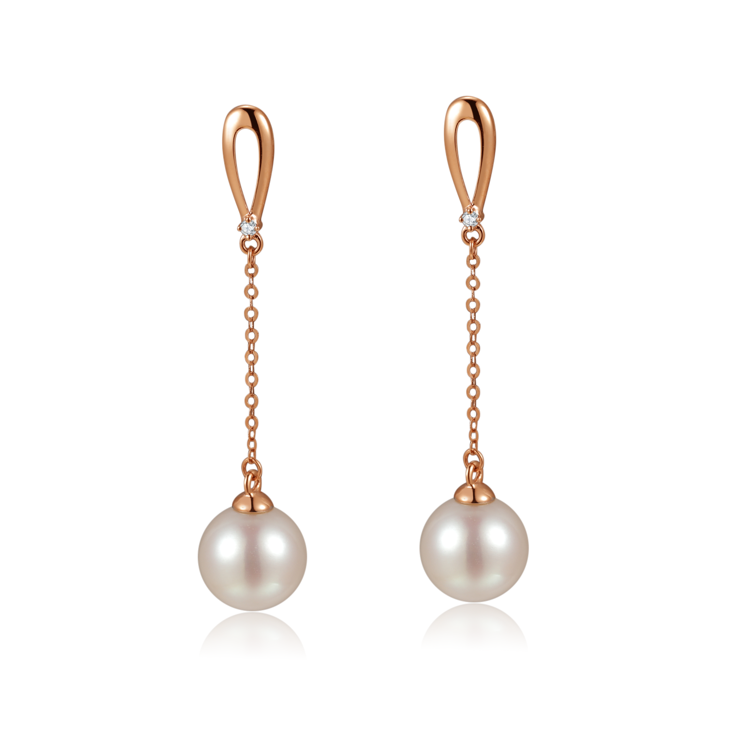 Water drop long Diamond earrings