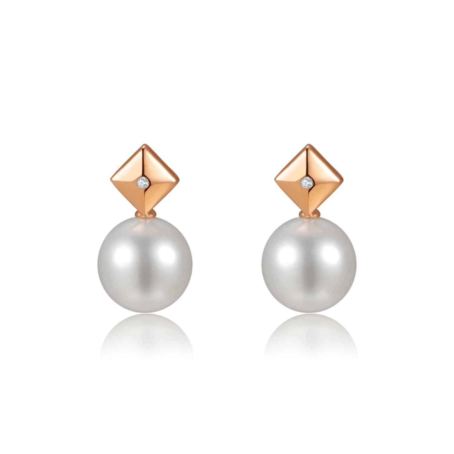 Diamond "glitter" Pearl Earrings