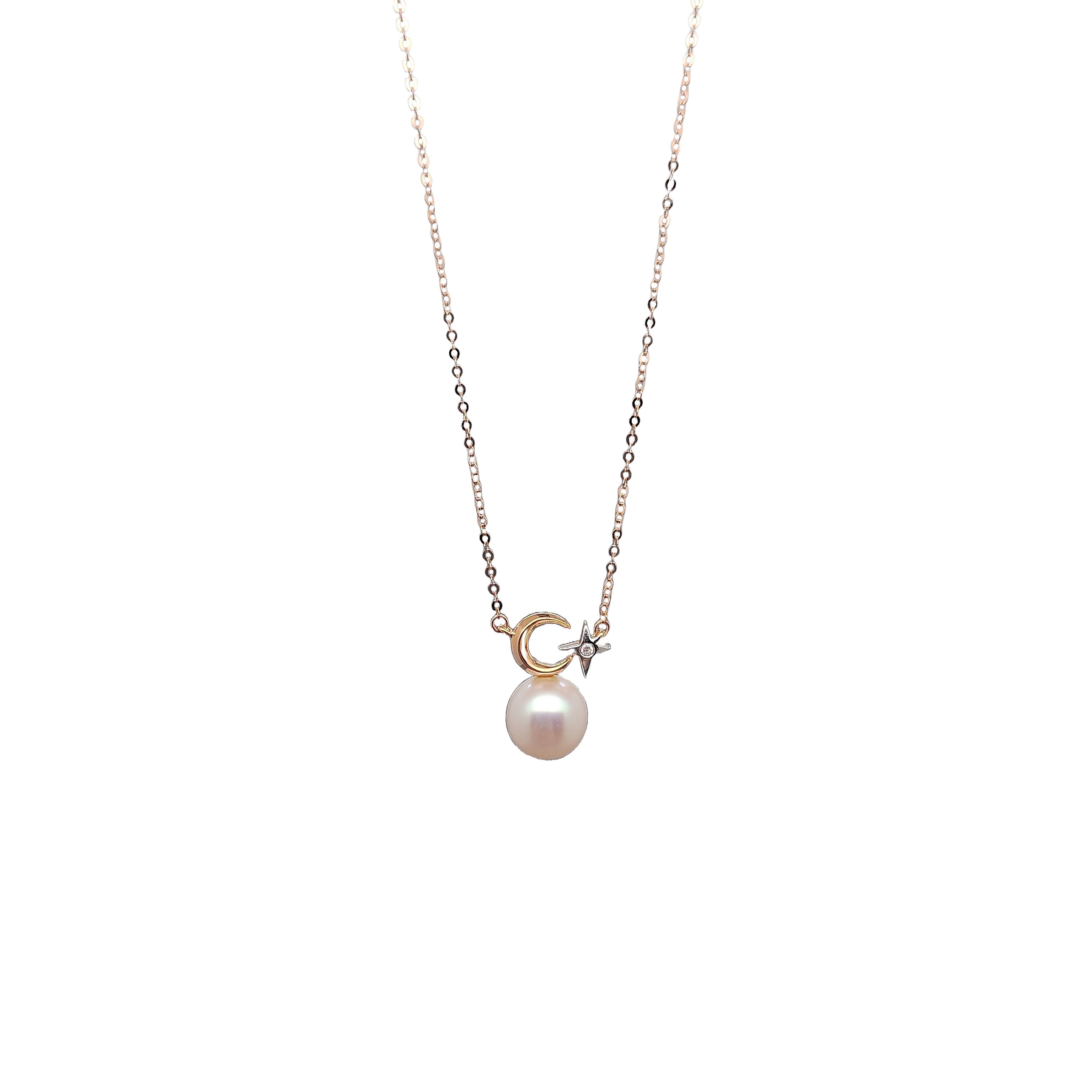Diamond Night Sky Pearl Necklace