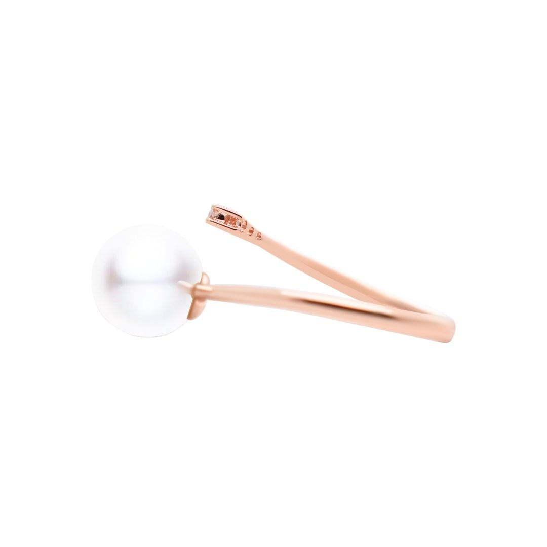 Diamond "Classic Half" Pearls Ring