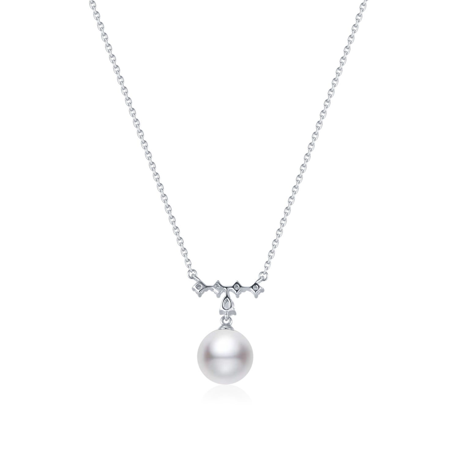 Diamond "5*" Seawater Pearl Necklace
