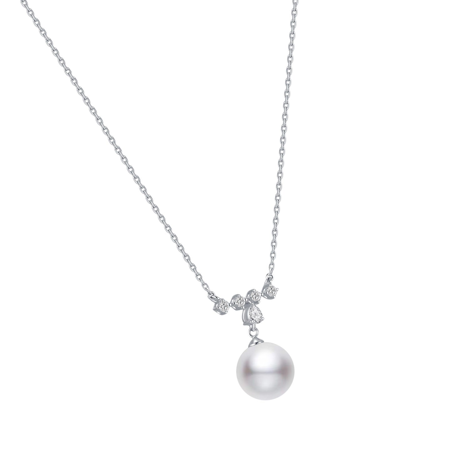 Diamond "5*" Seawater Pearl Necklace