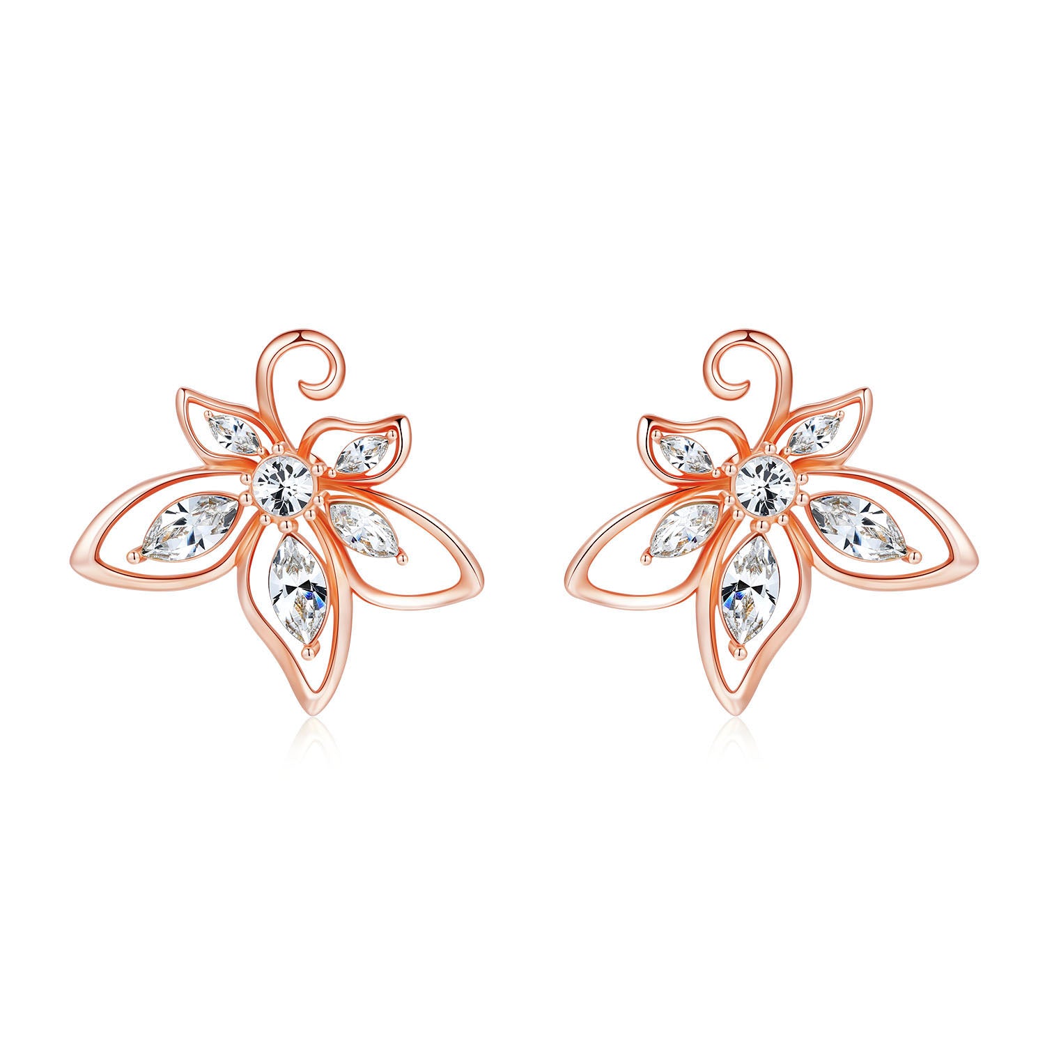 VICACCI Bauhinia Earrings with Clear Crystals