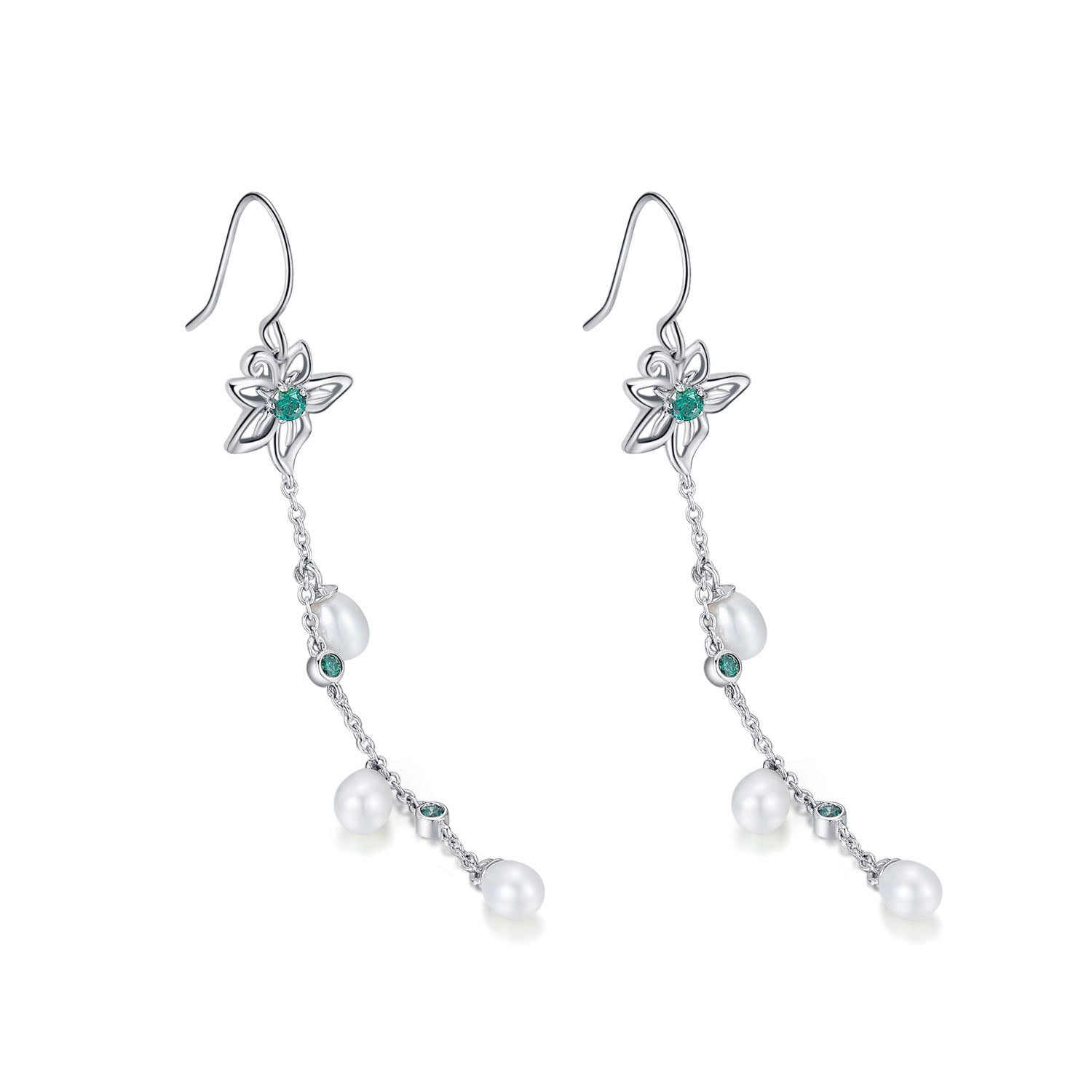 Bauhinia Long Flower Earrings