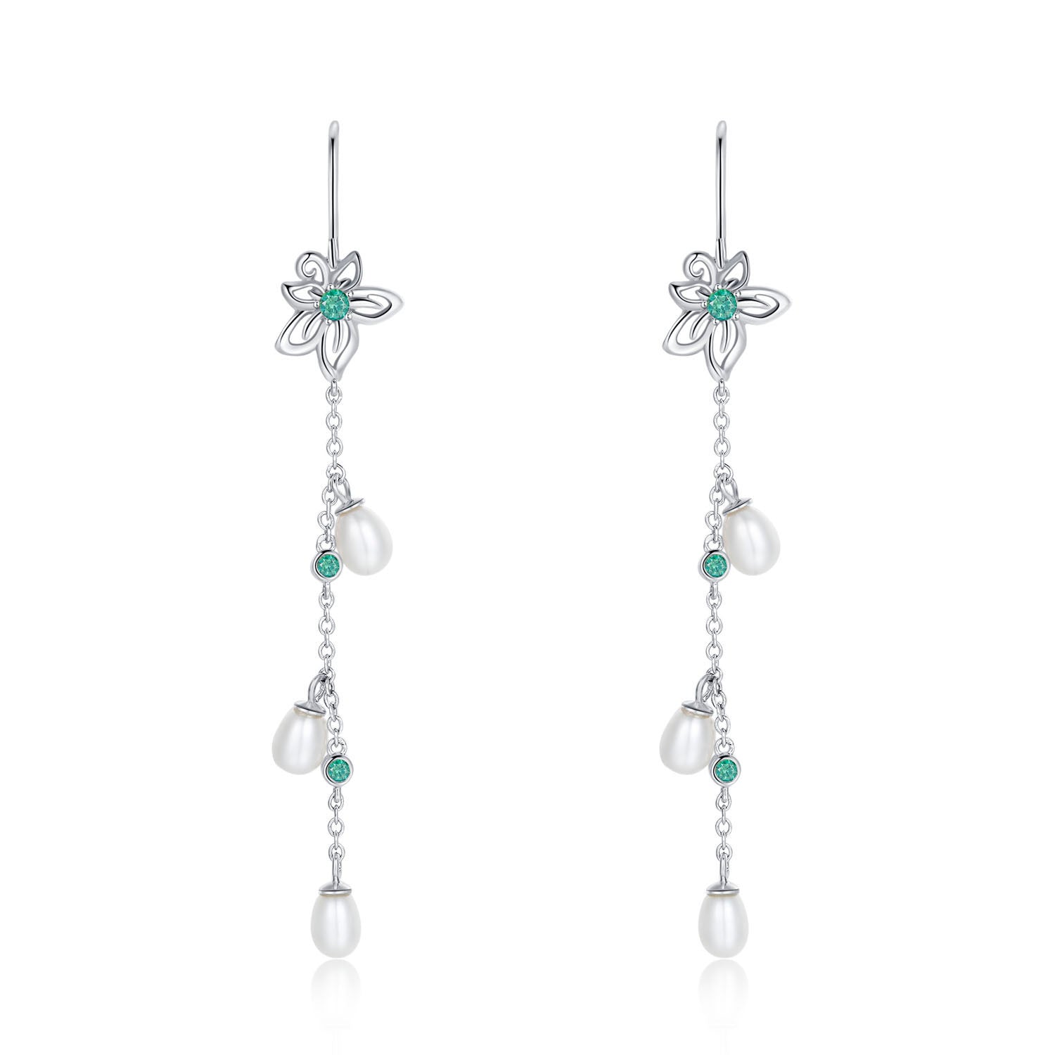 Bauhinia Long Flower Earrings