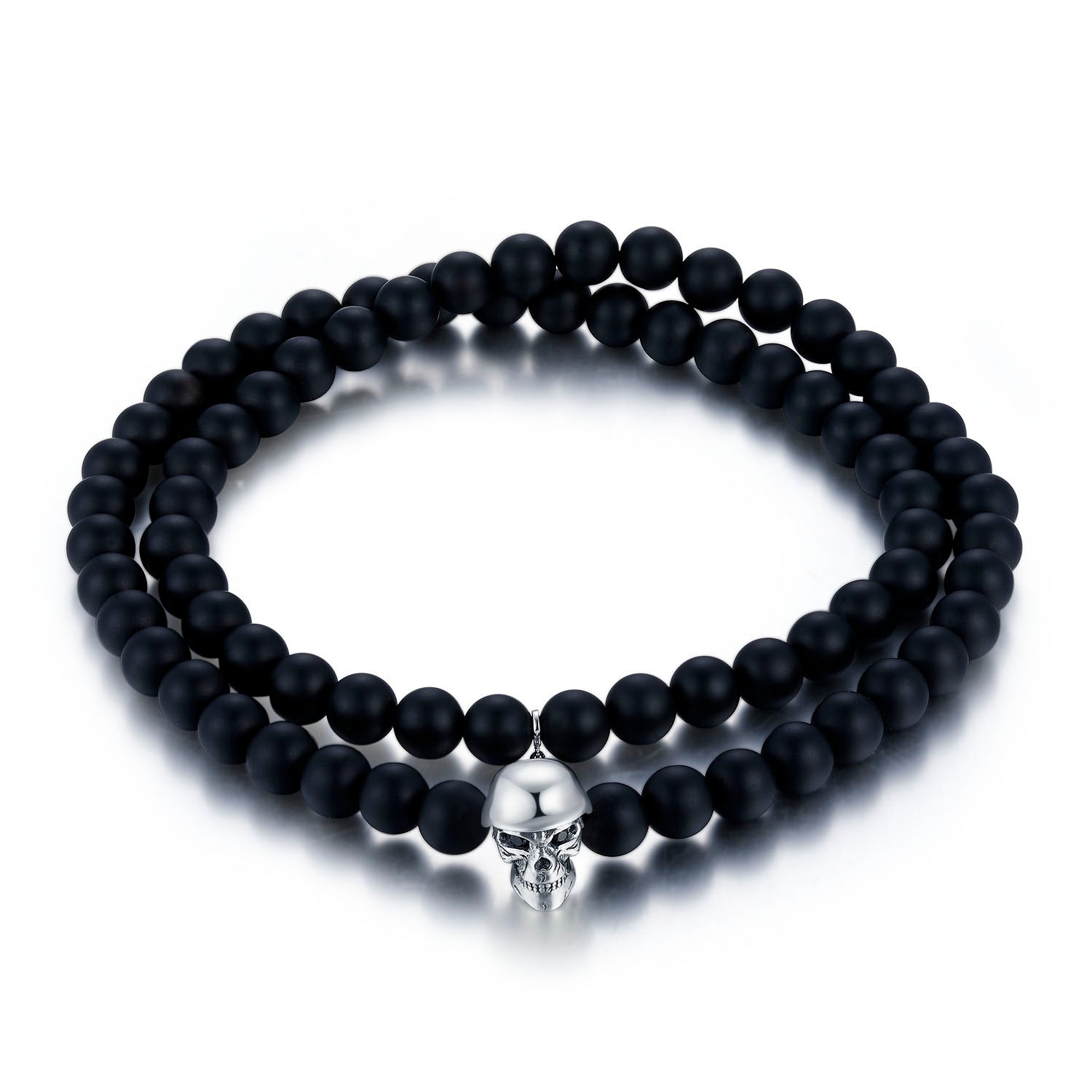 Men's Necklace with silver Skull