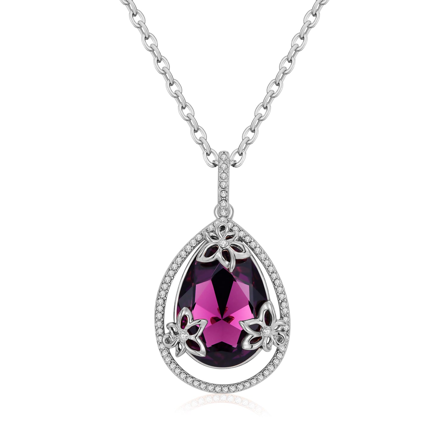Lucky VICACCI Mermaid Tears Pendant Necklace with Crystals