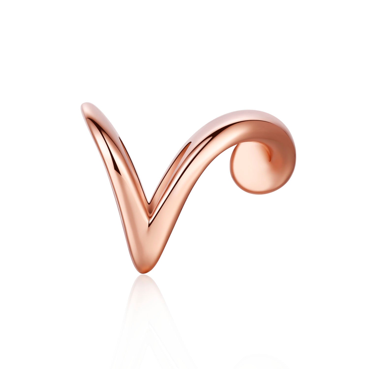 V-Shape Rose Gold Plated Charm