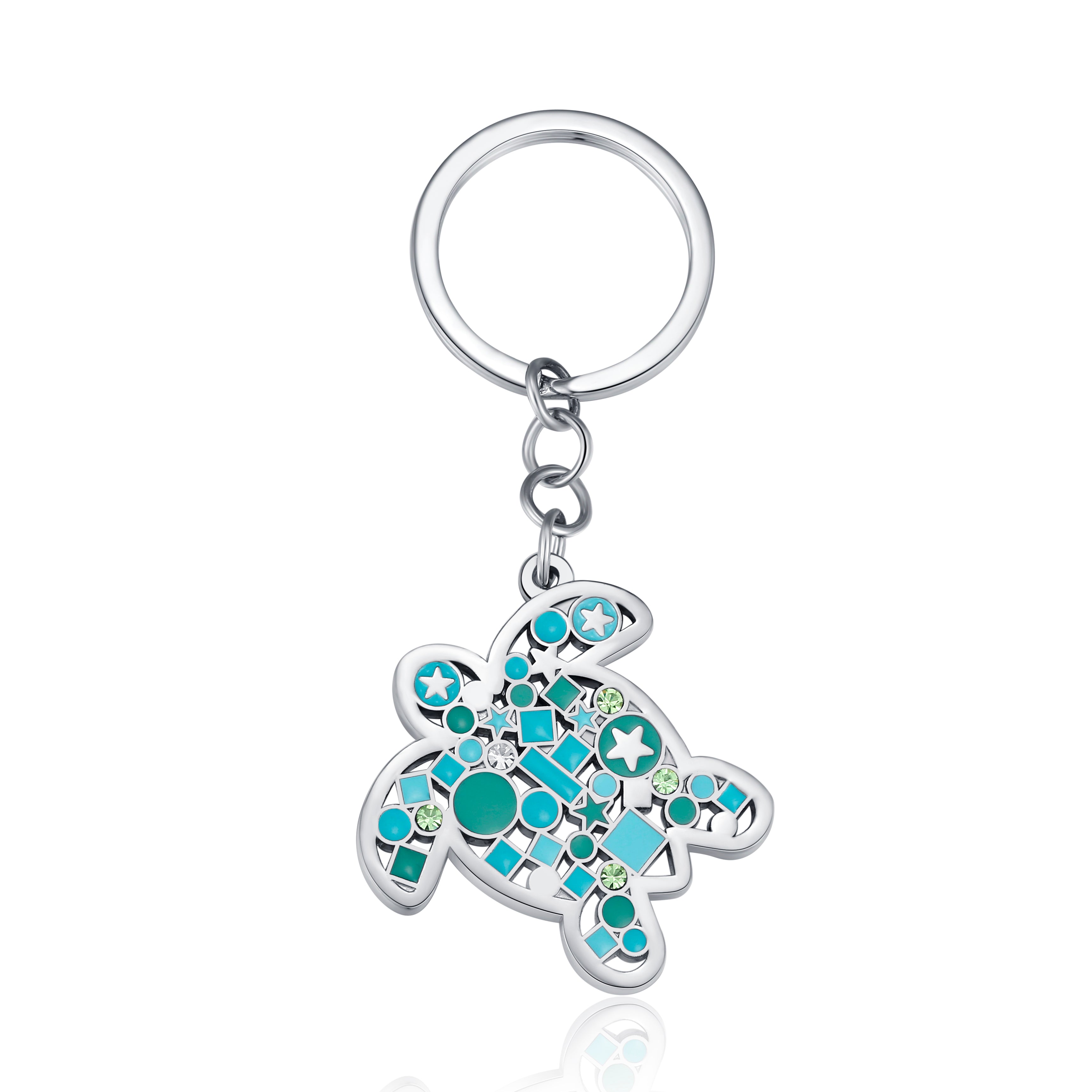 Vicacci Chrome Turtle Keychain