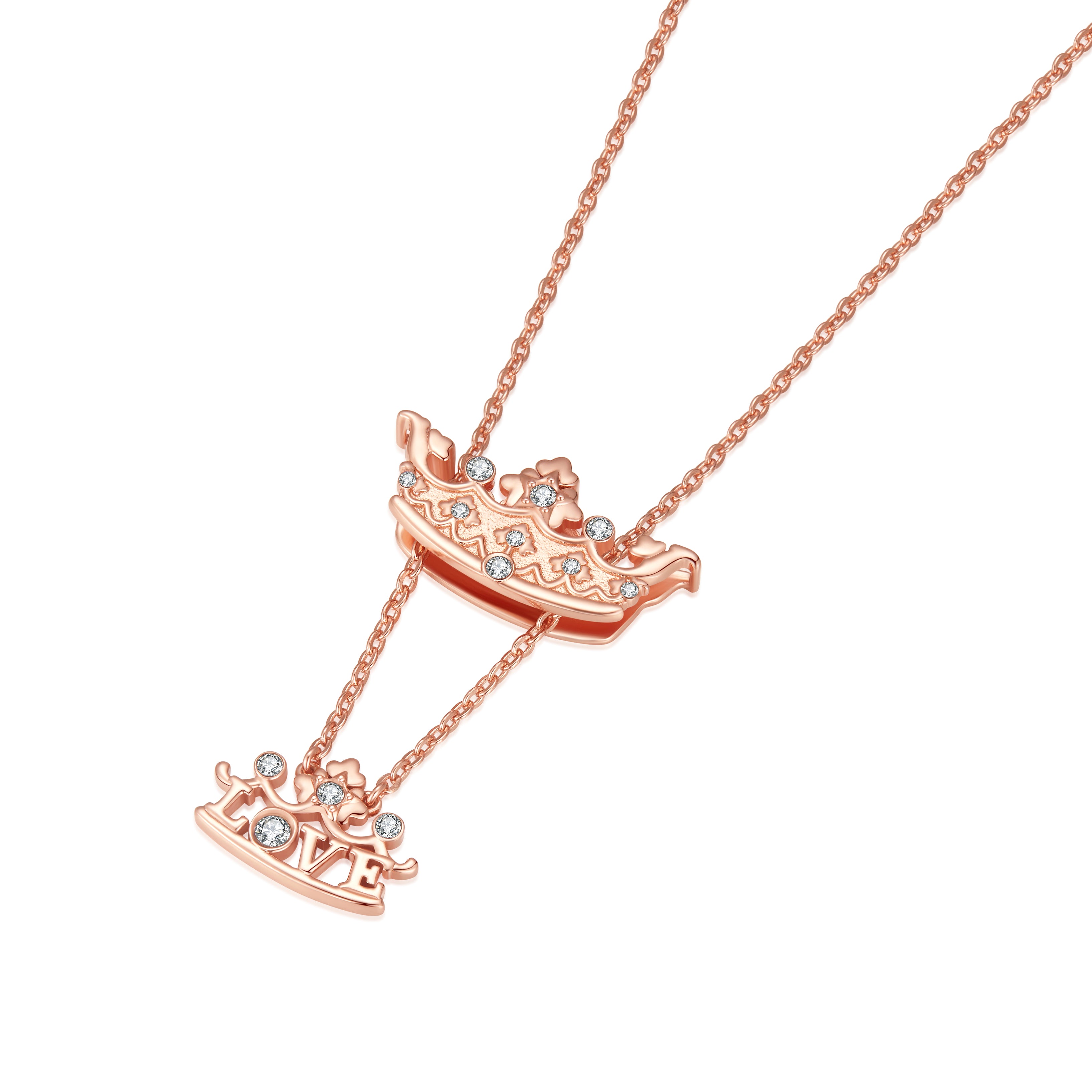 Plated Top Austrian Crystal Queen Necklace