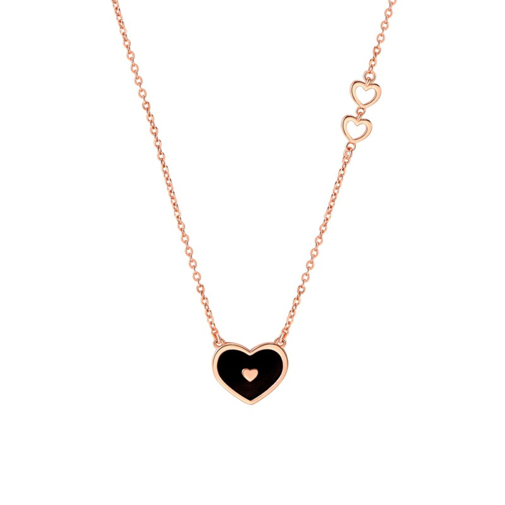 Rose Jewelry Box Sterling Silver Pendant Set