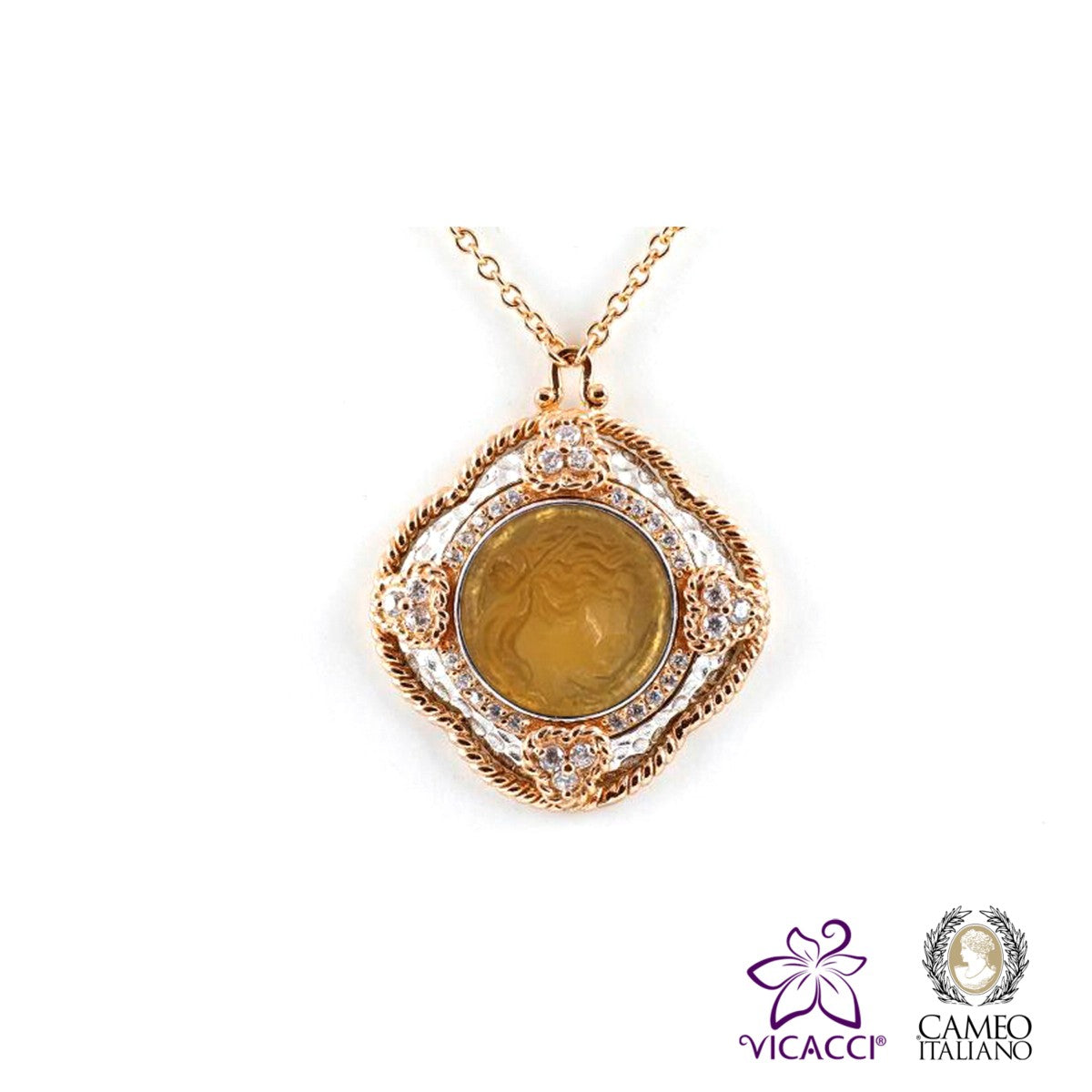 Cameo Italiano, C52 Yellow stone Ring