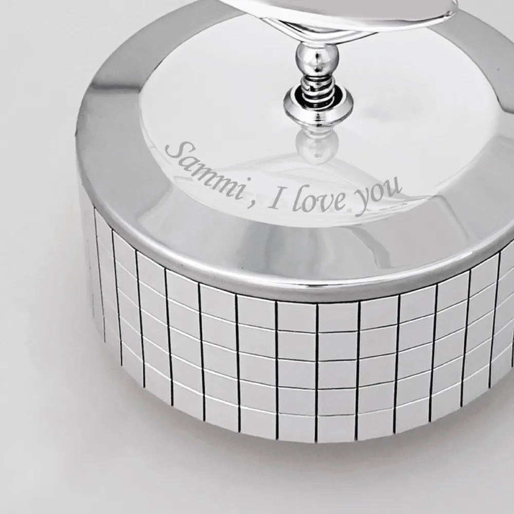 Swan Lake Metal Crystal Music Box