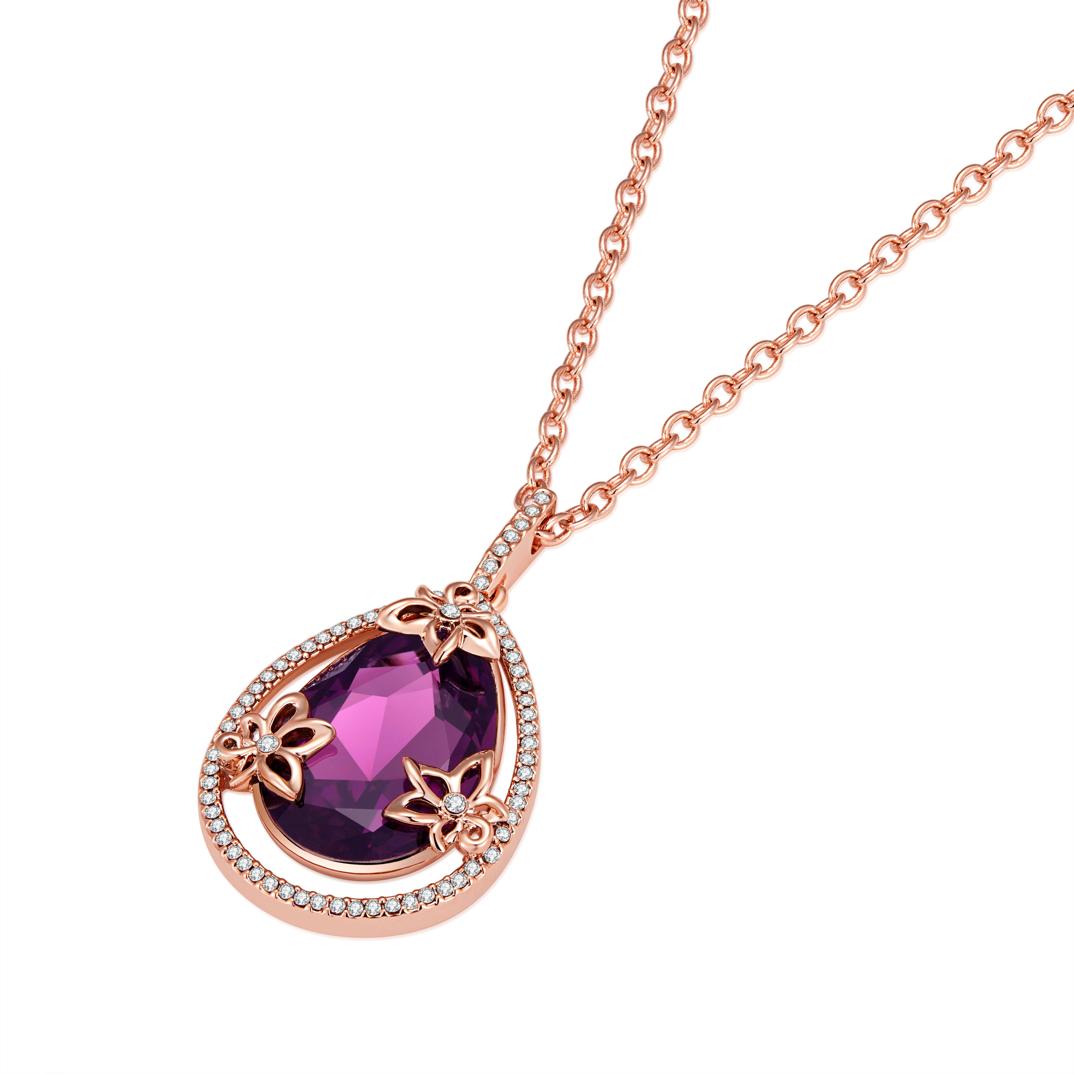 Unique Vikazzi Mermaid Tears Pendant Necklace withCrystals