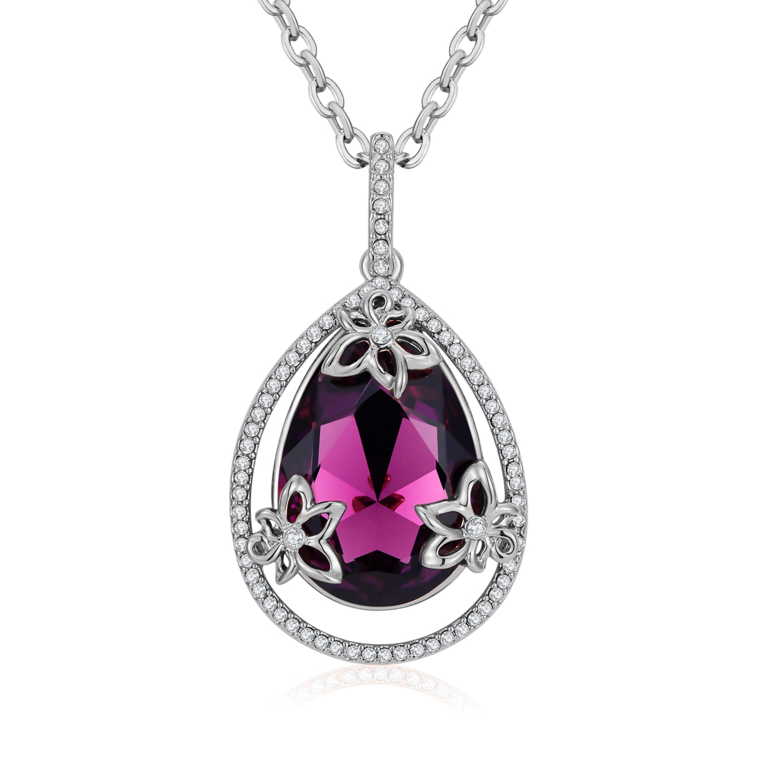 Lucky VICACCI Mermaid Tears Pendant Necklace with Crystals
