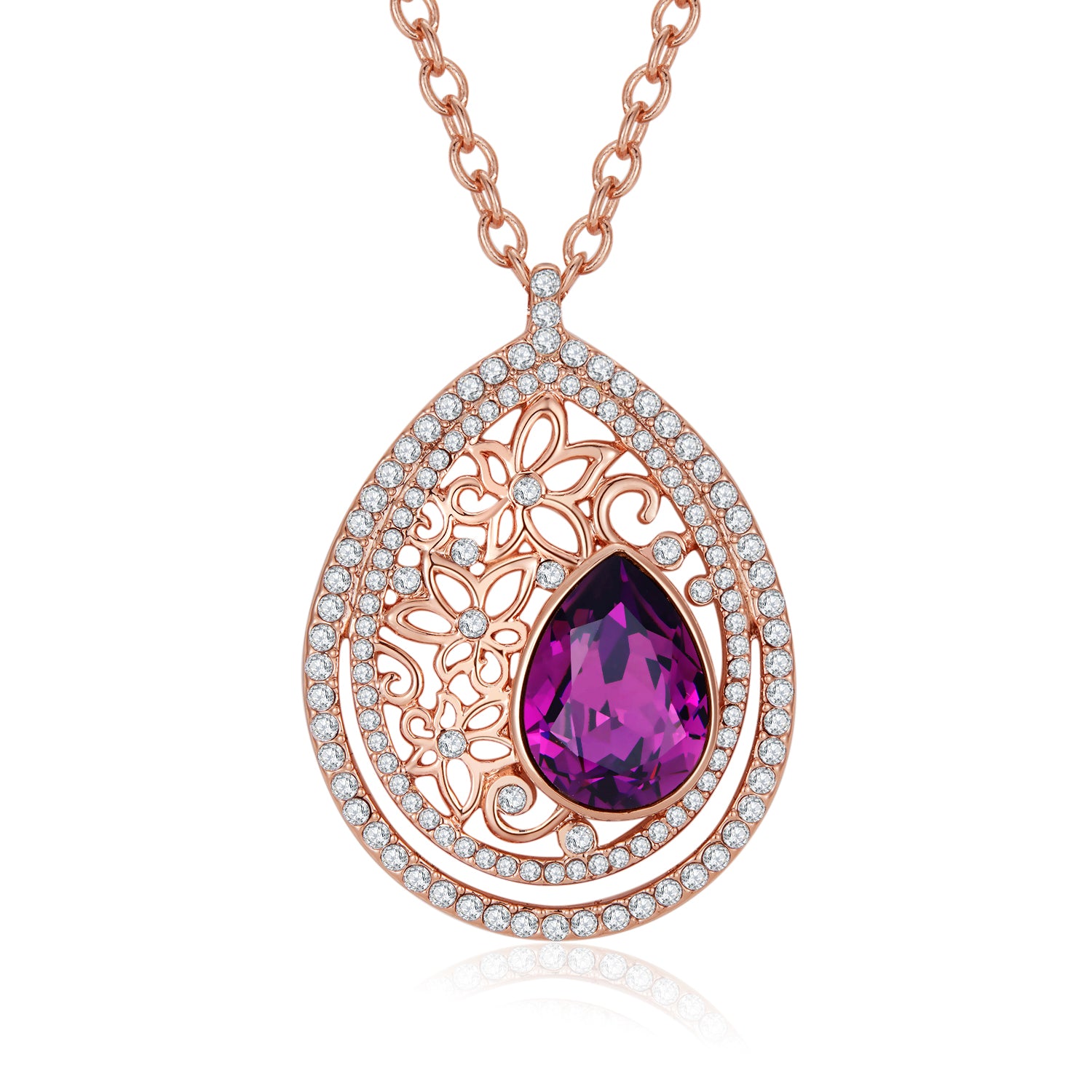 Purple Vicacci Drop-shaped necklace