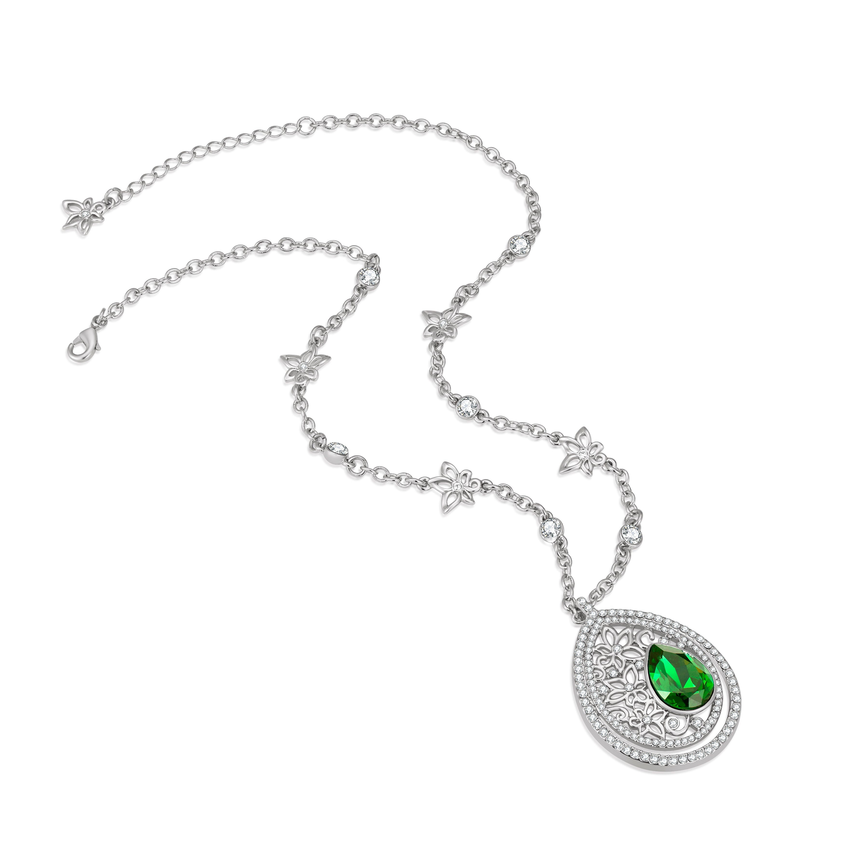 Simple Vicacci Teardrop necklace,Embellished with crystals