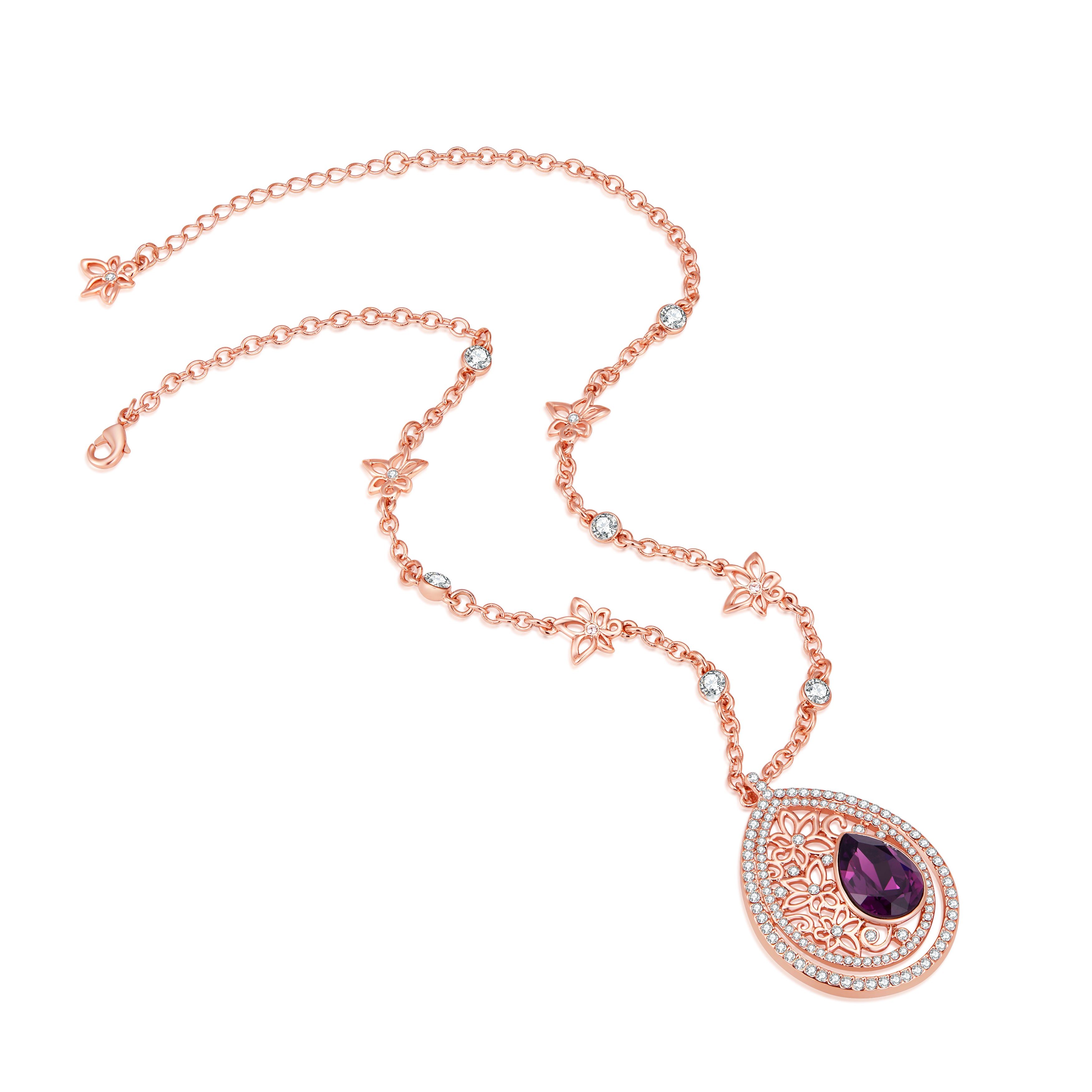 Purple Vicacci Drop-shaped necklace