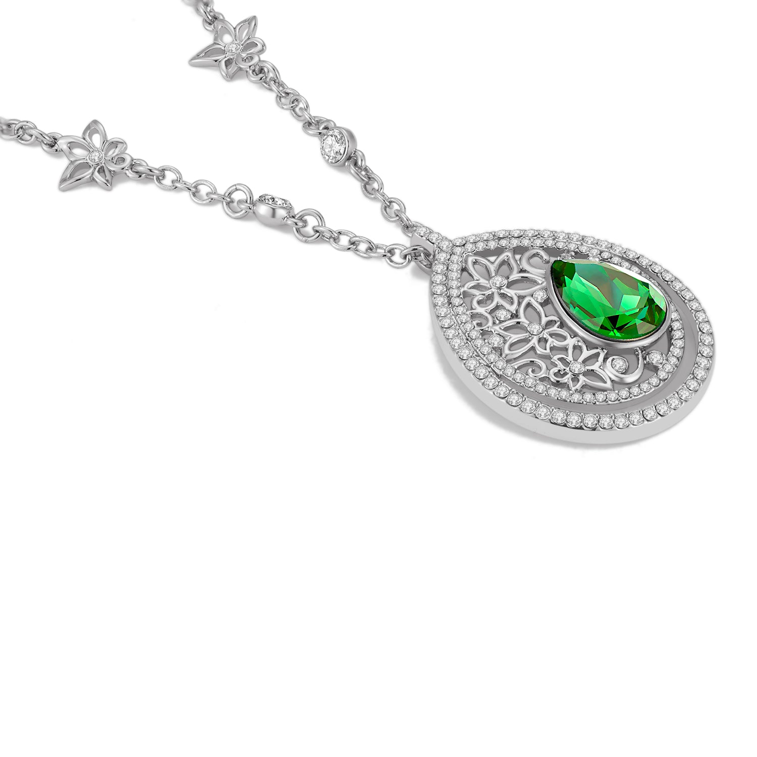 Simple Vicacci Teardrop necklace,Embellished with crystals