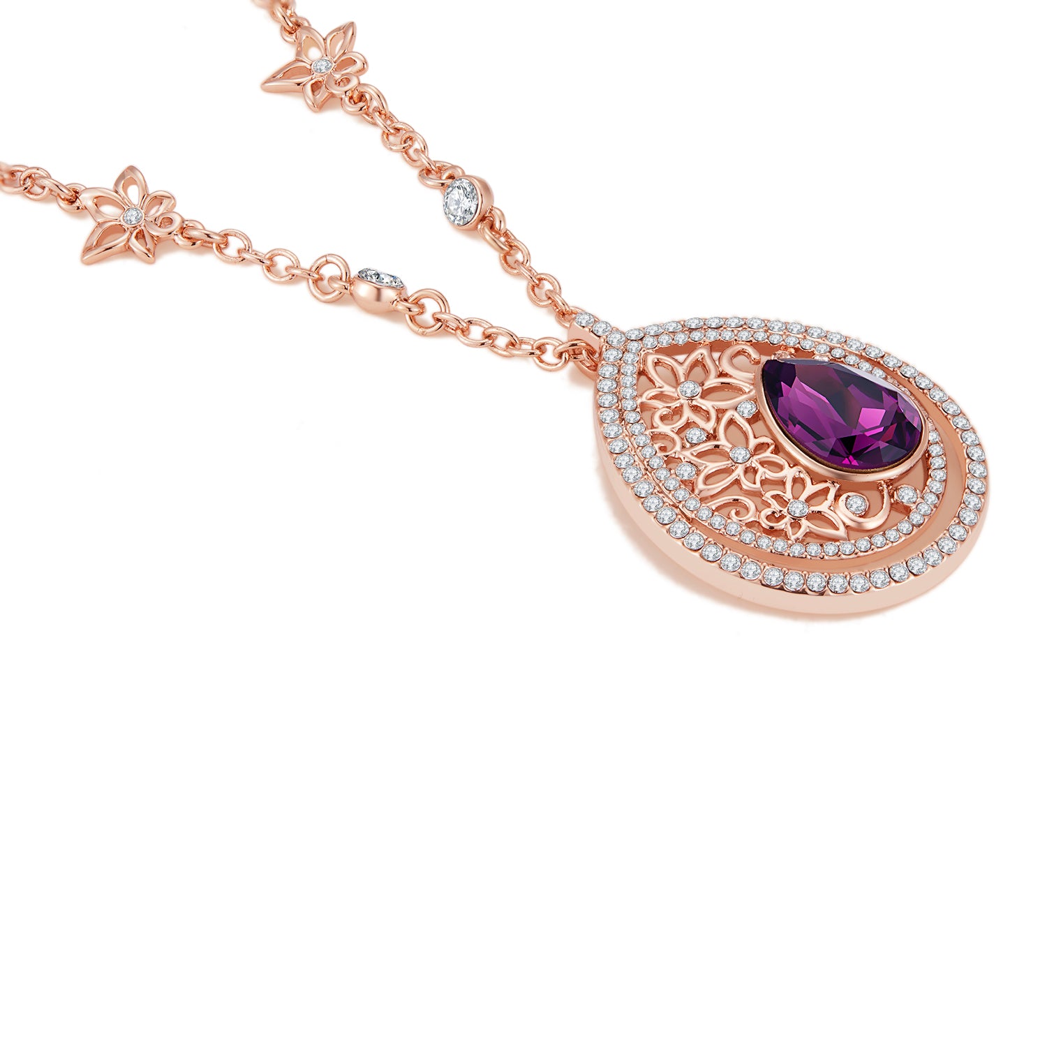 Purple Vicacci Drop-shaped necklace