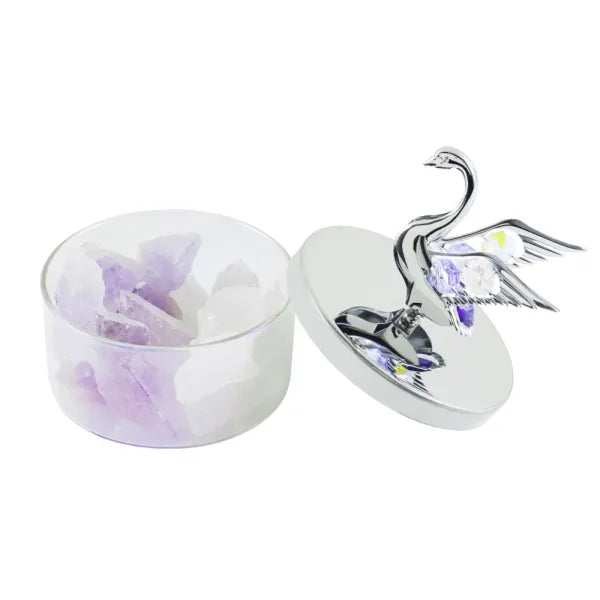 Crystal Essential Oil Diffuser Amethyst Quartz Swan