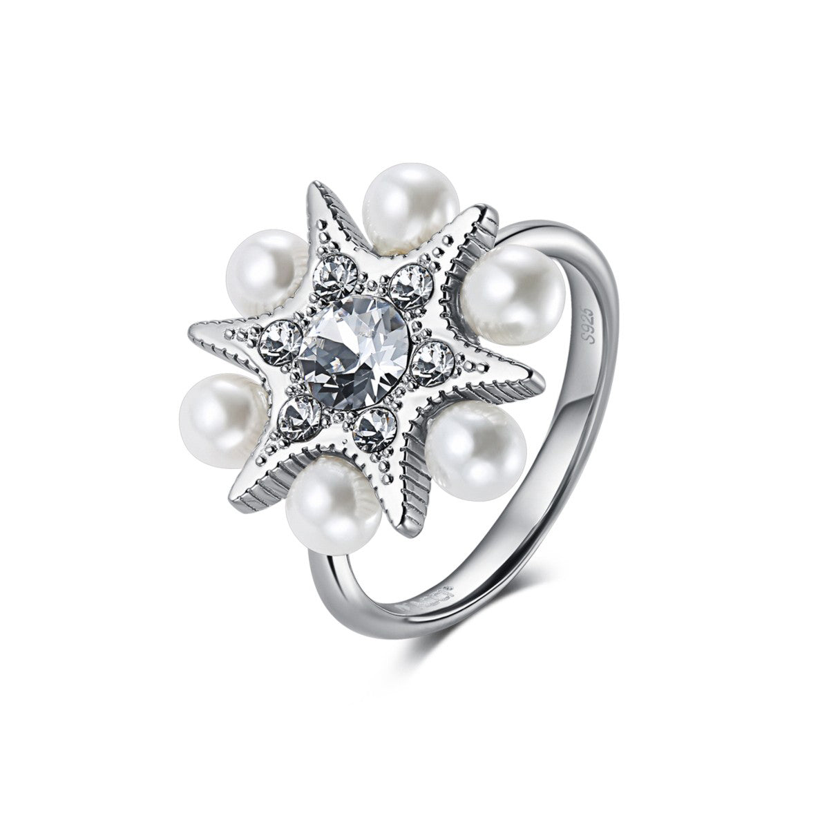 Star of Solomon Pearl Ring