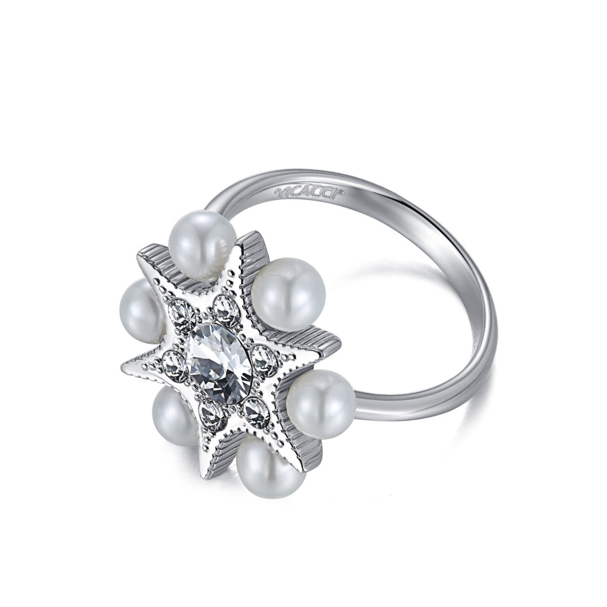 Star of Solomon Pearl Ring