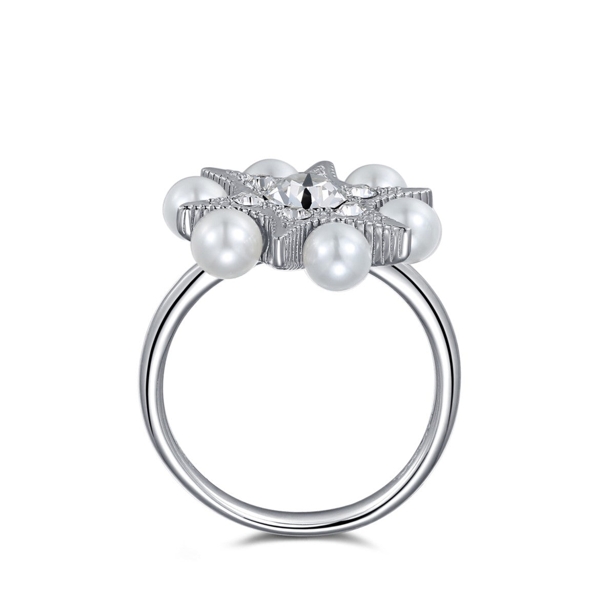 Star of Solomon Pearl Ring