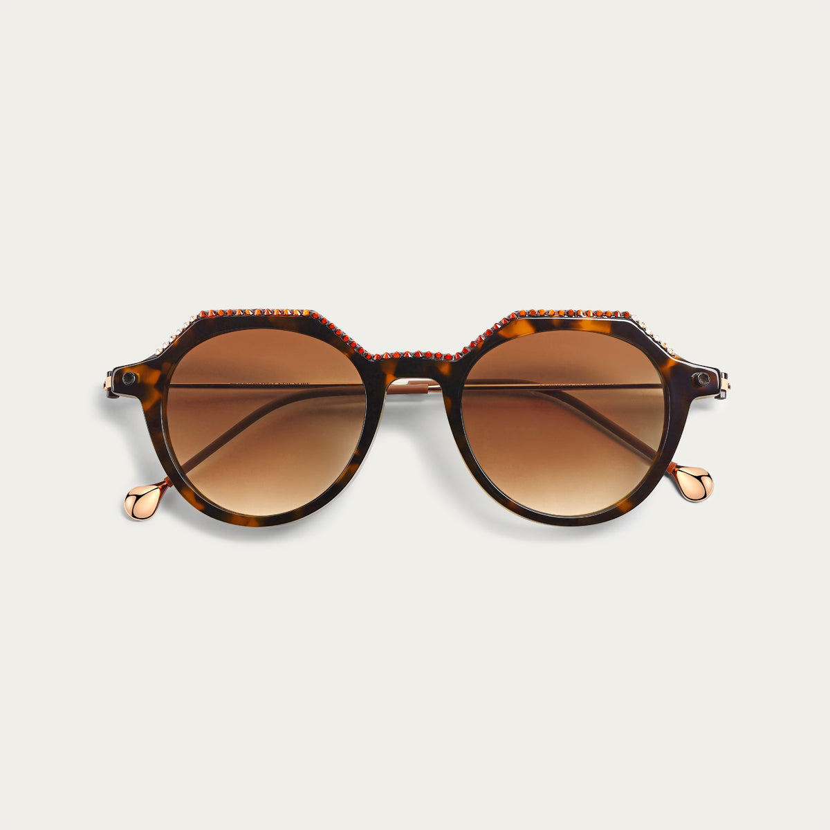 Chic Spark Fashion Crystal Tortoiseshell Women Sunglasses