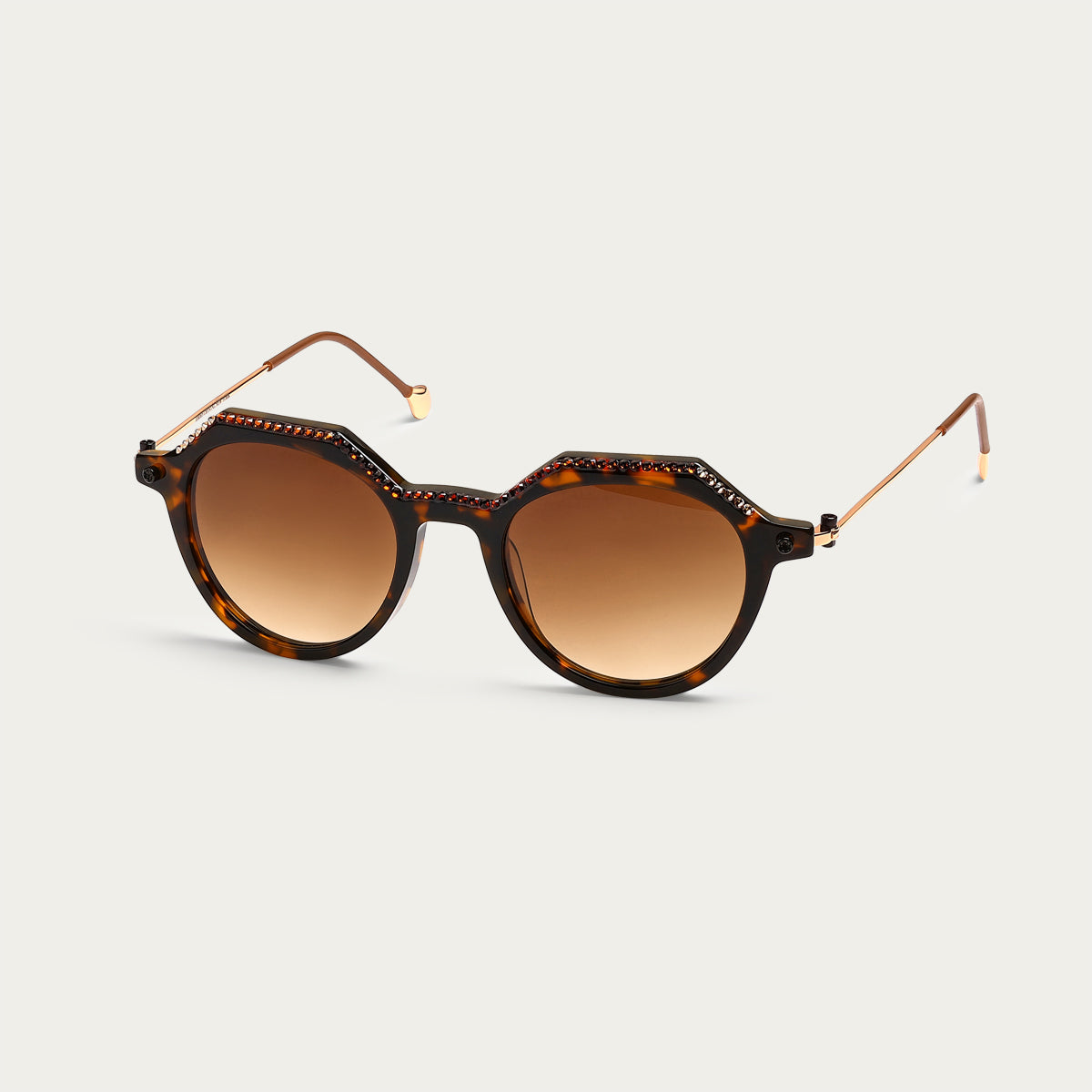 Chic Spark Fashion Crystal Tortoiseshell Women Sunglasses