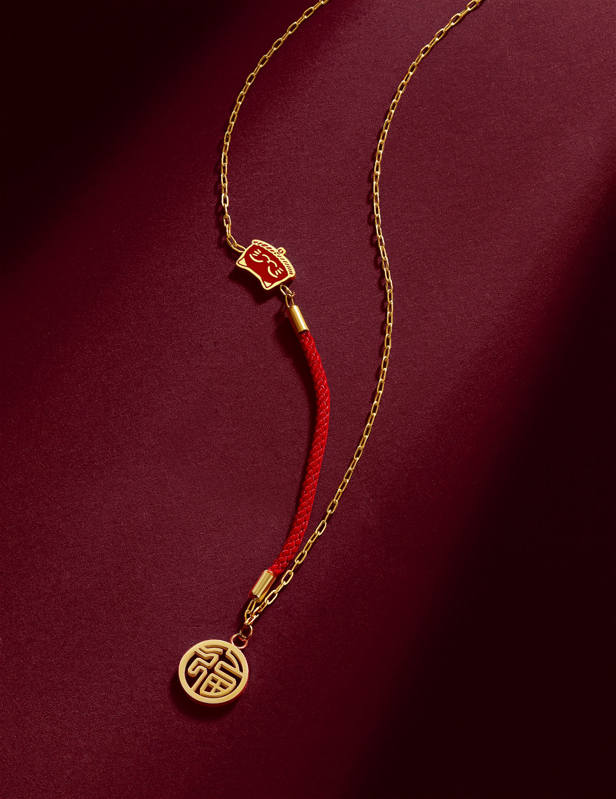 Lucky Cat Stainless Steel Necklace