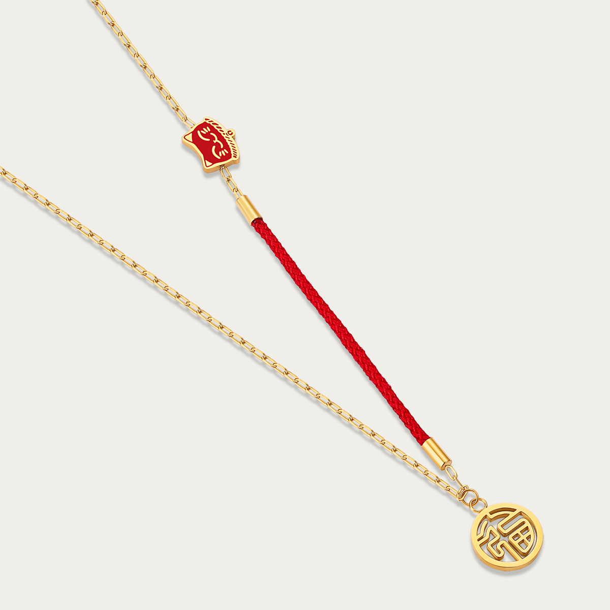 Lucky Cat Stainless Steel Necklace