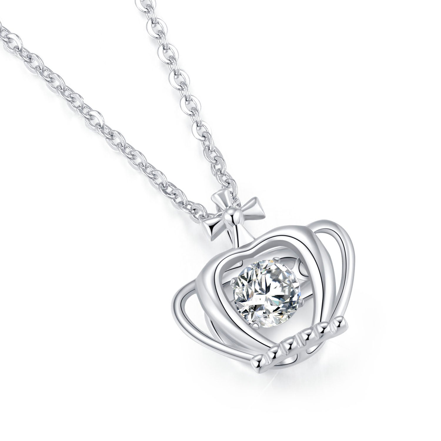 Crown 925 Sterling Silver Smart Necklace