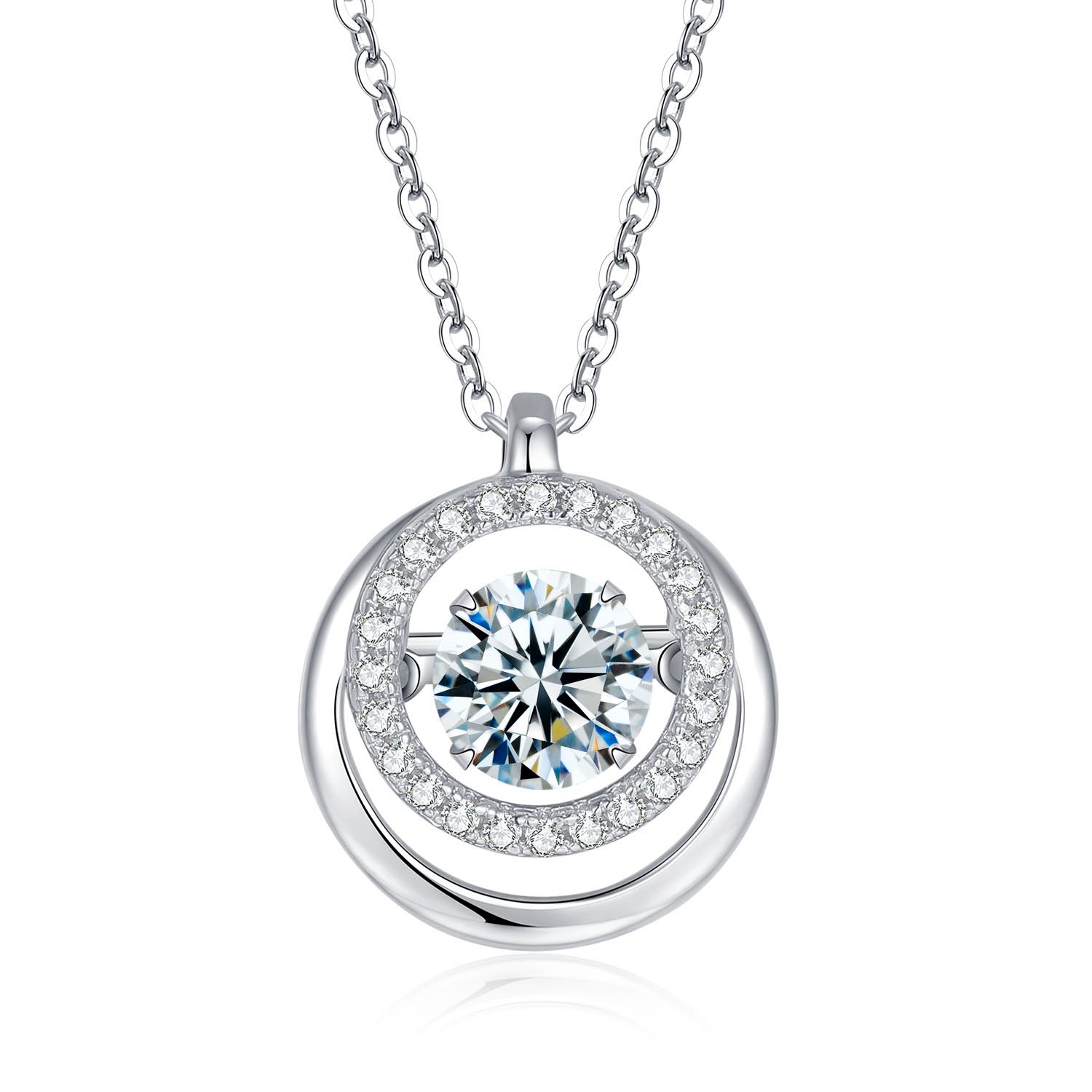 Creative round 925 sterling silver smart necklace