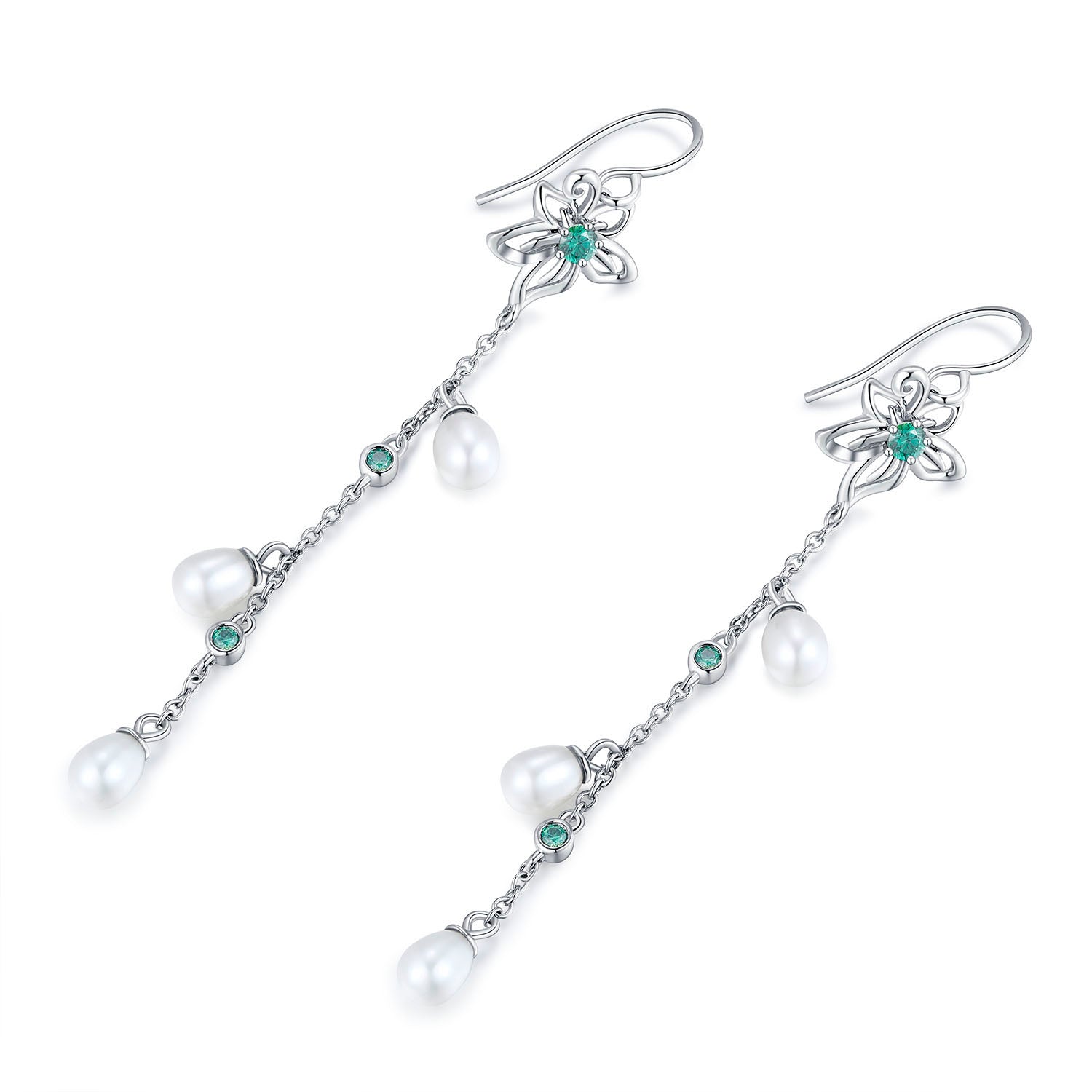 Bauhinia Long Flower Earrings