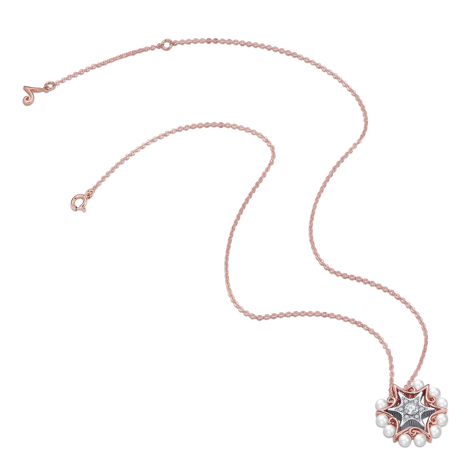 Star of Solomon Crystal Pearl Necklace