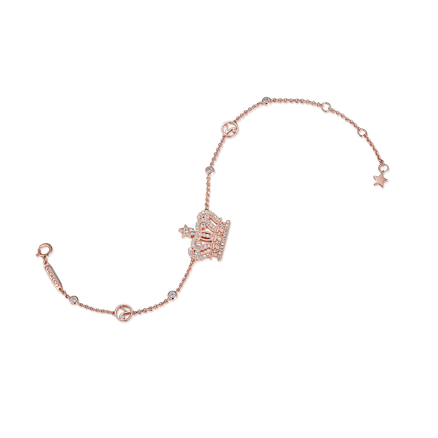 Vicacci Rose Gold Royal Series Crown Bracelet