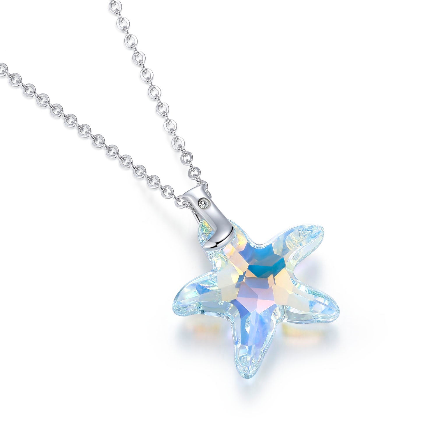 Planet J Ocean Star Pendant Necklace with Crystals