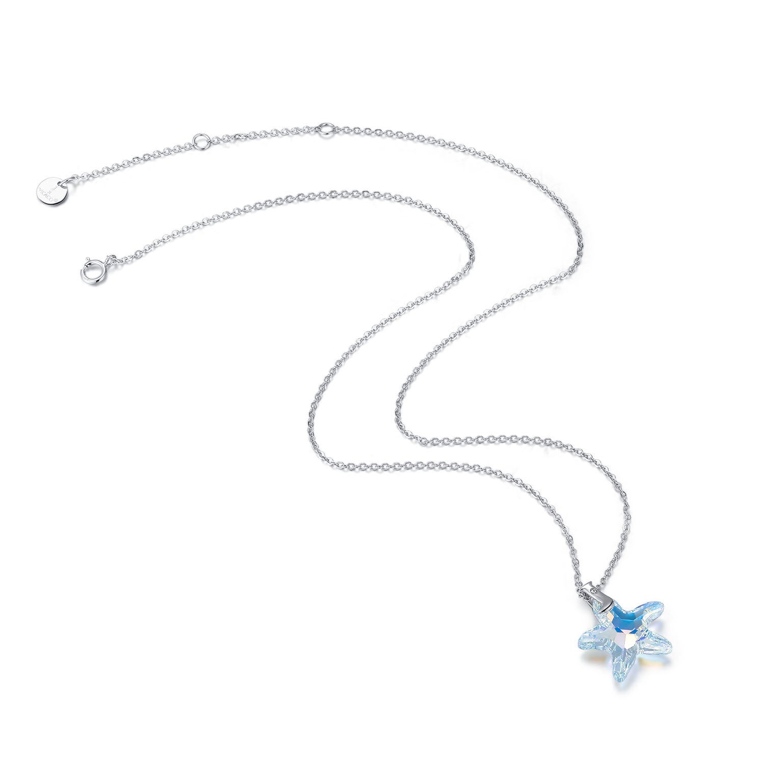 Planet J Ocean Star Pendant Necklace with Crystals