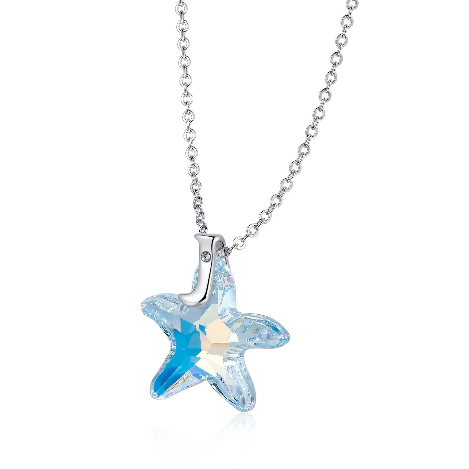 Planet J Ocean Star Pendant Necklace with Crystals