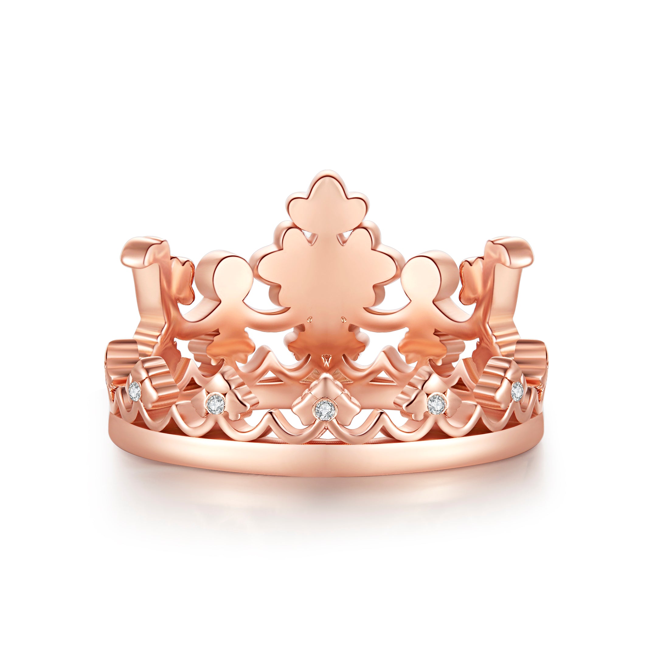 Plated top Austrian crystal crown Ring