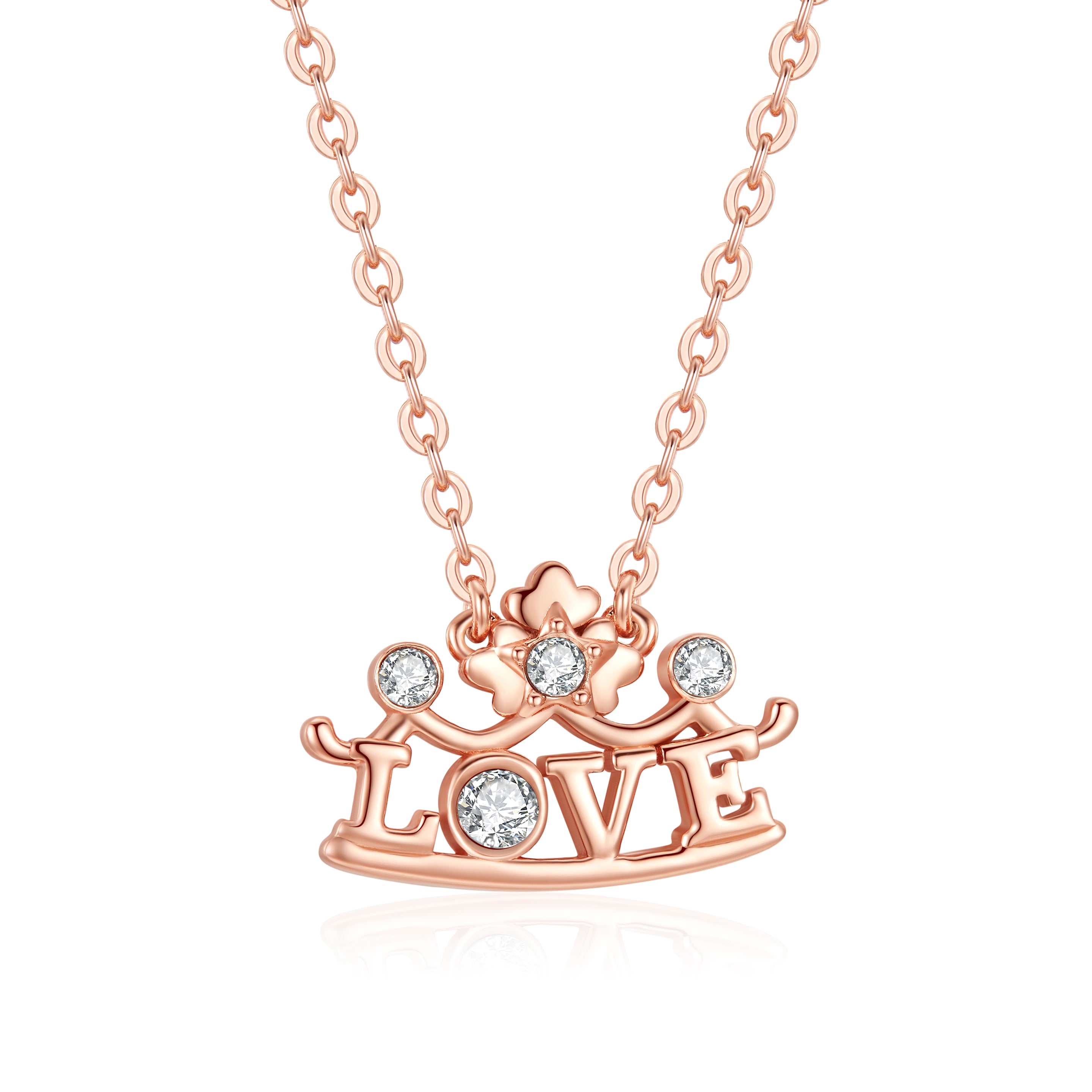 Plated Top Austrian Crystal Queen Necklace