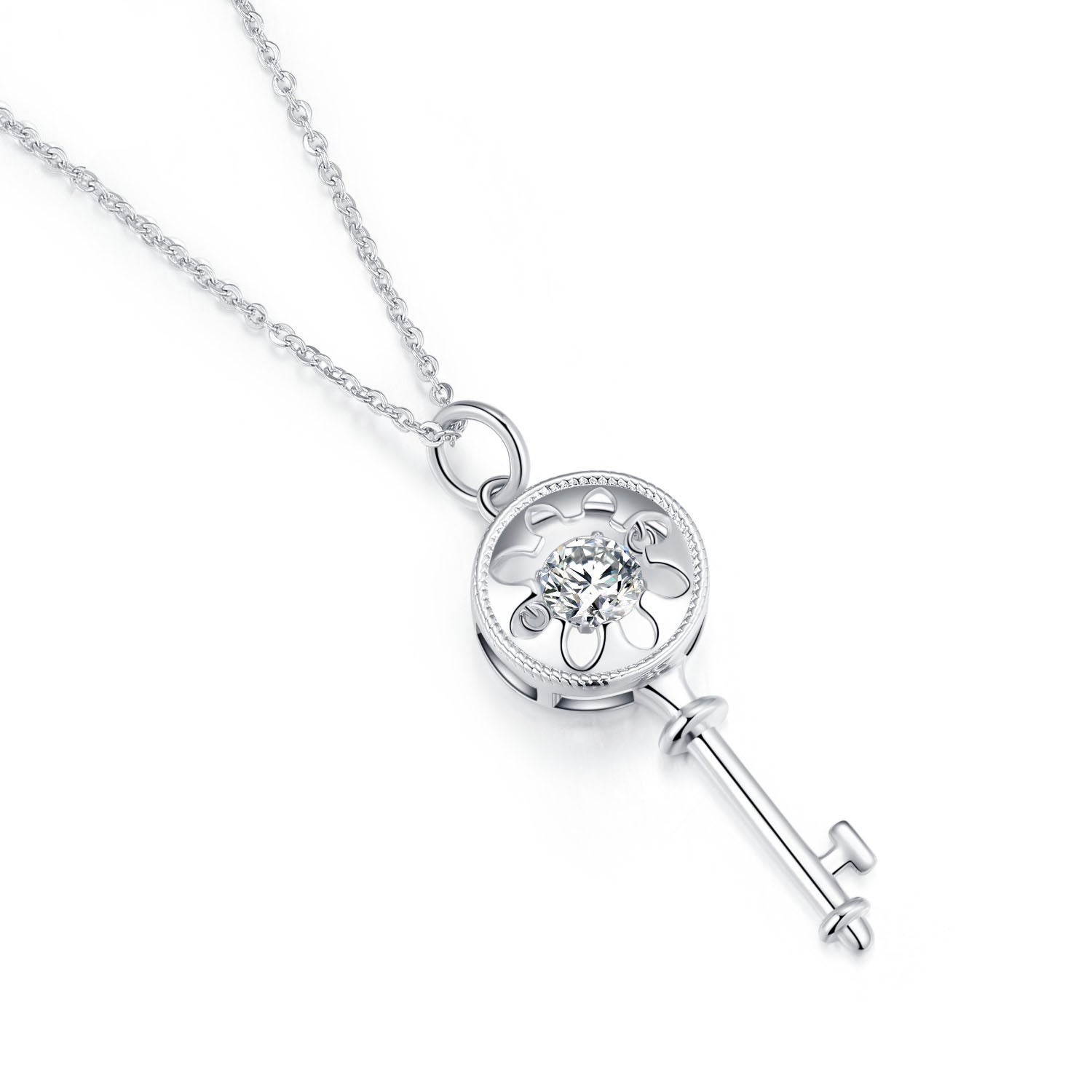 Heart Lucky Key Core Necklace