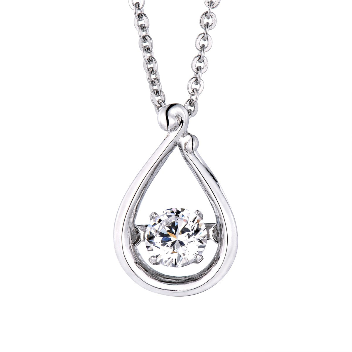 Drop Shape 925 Sterling Silver Smart Necklace